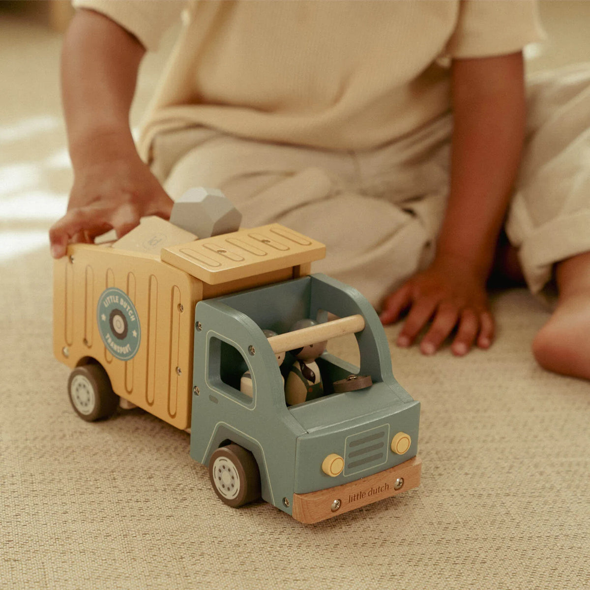 Little Dutch Wooden Dump Truck with Peg Dolls