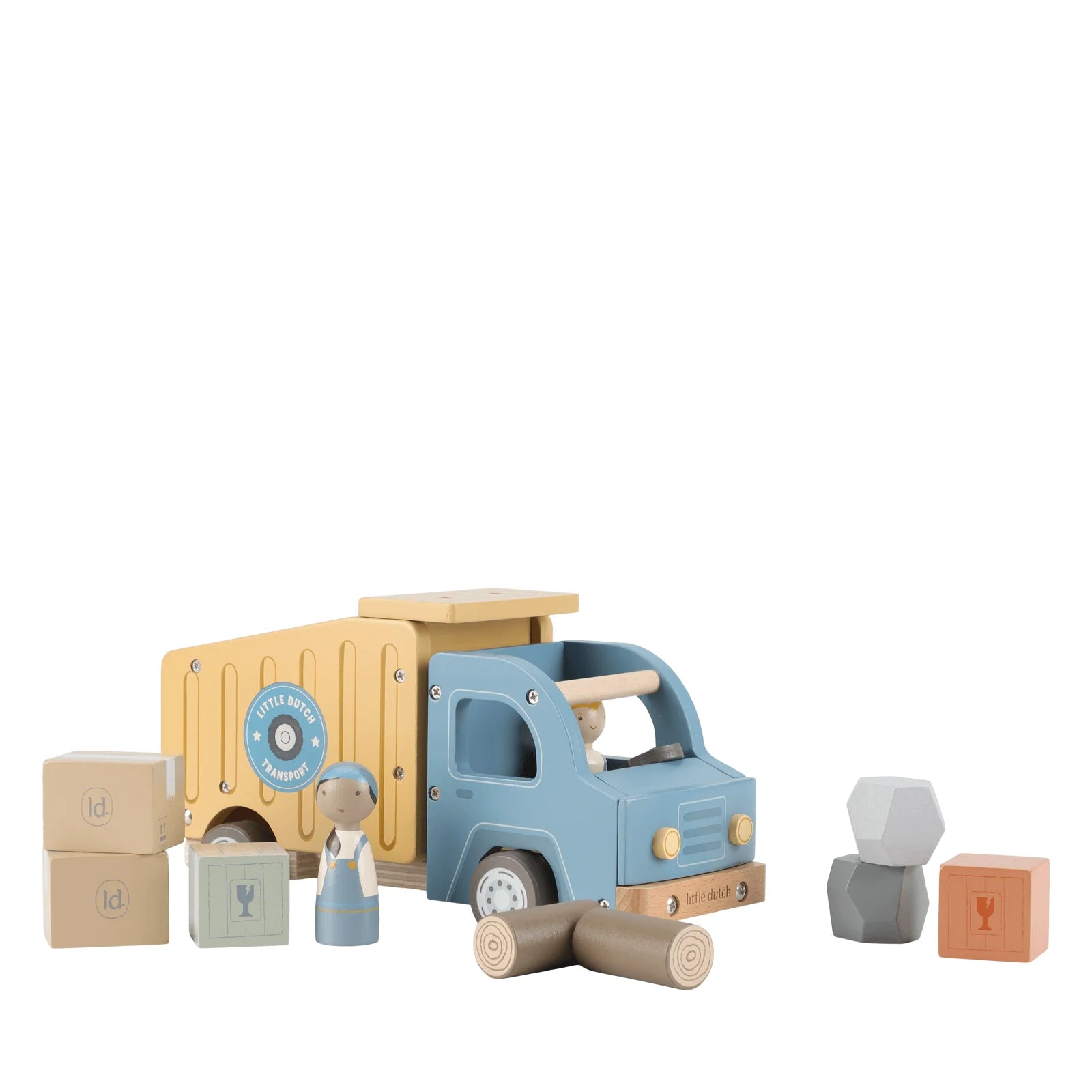 Little Dutch Wooden Dump Truck with Peg Dolls
