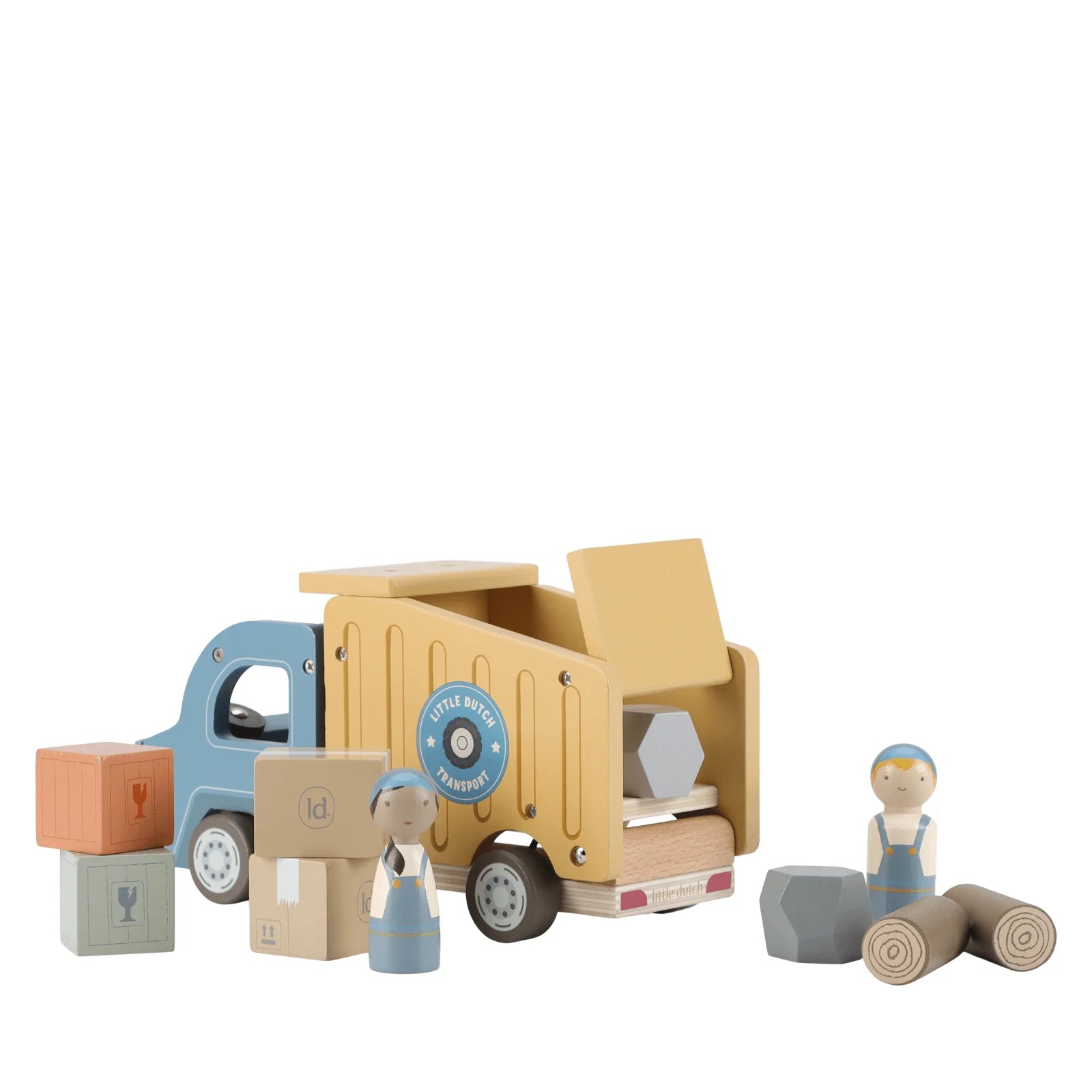 Little Dutch Wooden Dump Truck with Peg Dolls