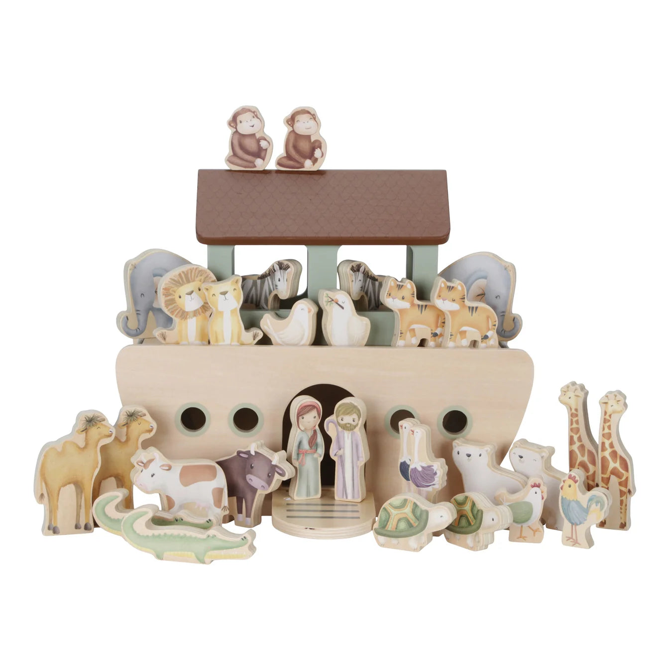 Little Dutch Wooden Noah’s Ark – 25 Piece Set