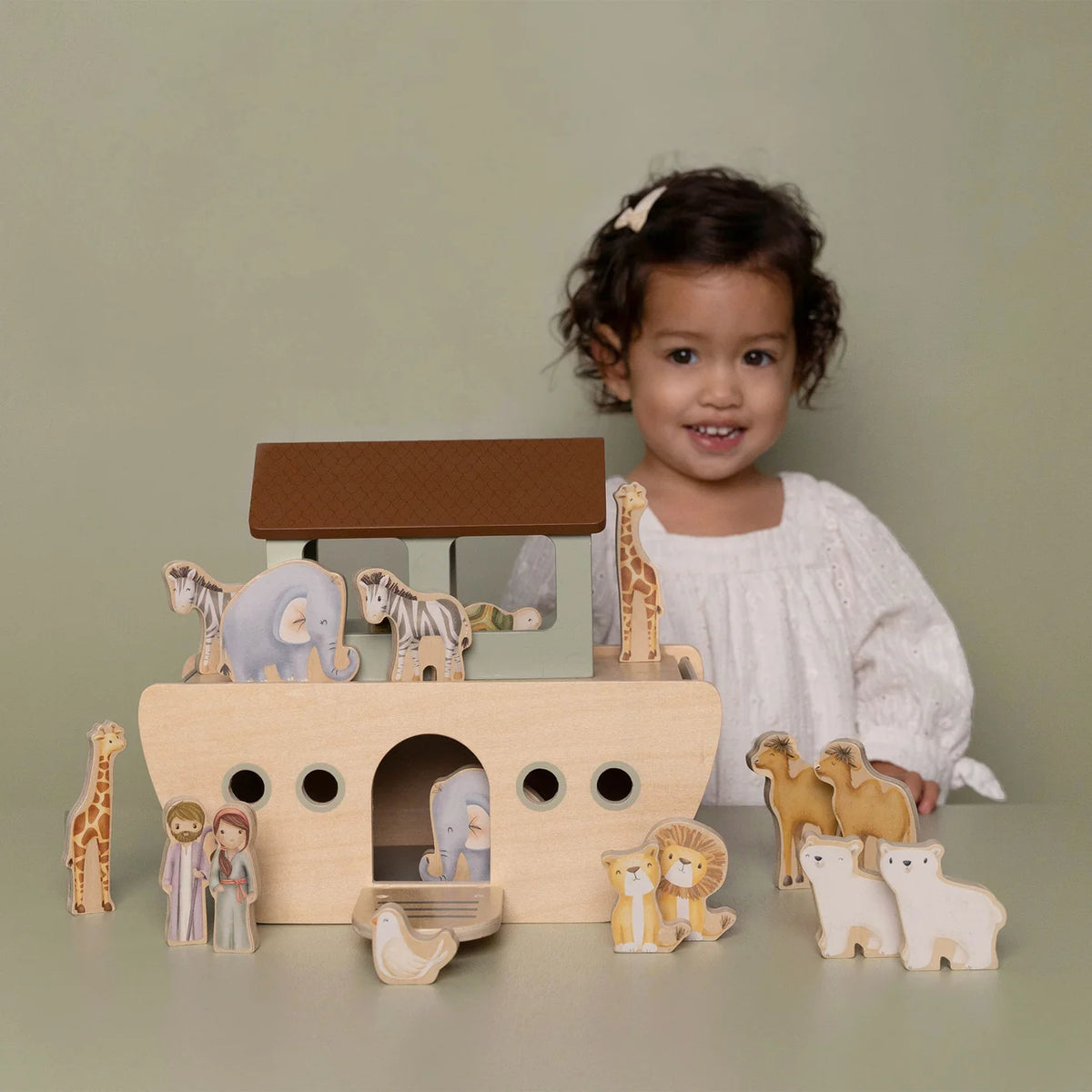 Little Dutch Wooden Noah’s Ark – 25 Piece Set