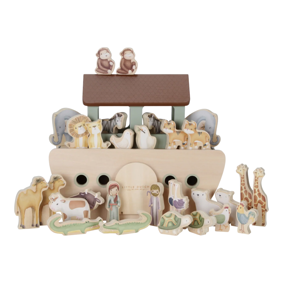 Little Dutch Wooden Noah’s Ark – 25 Piece Set
