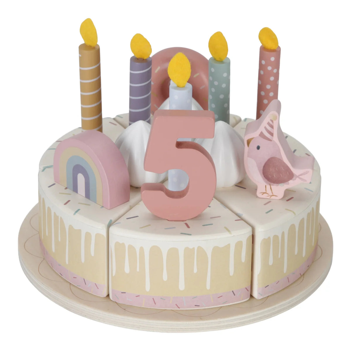 Little Dutch Wooden Birthday Cake – Pink