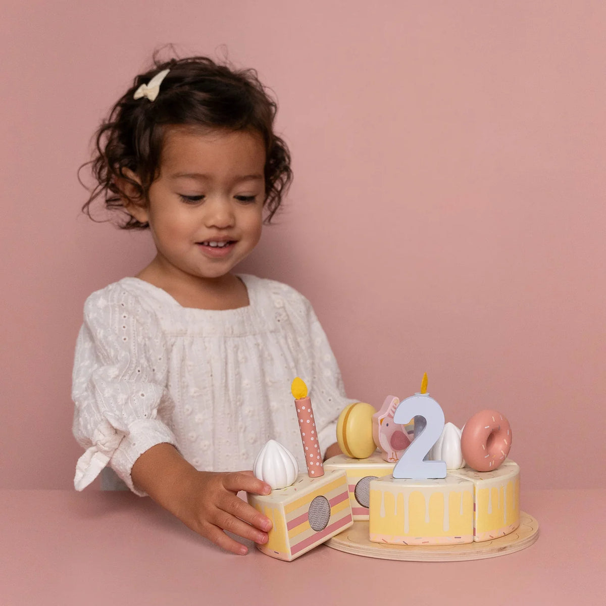 Little Dutch Wooden Birthday Cake – Pink