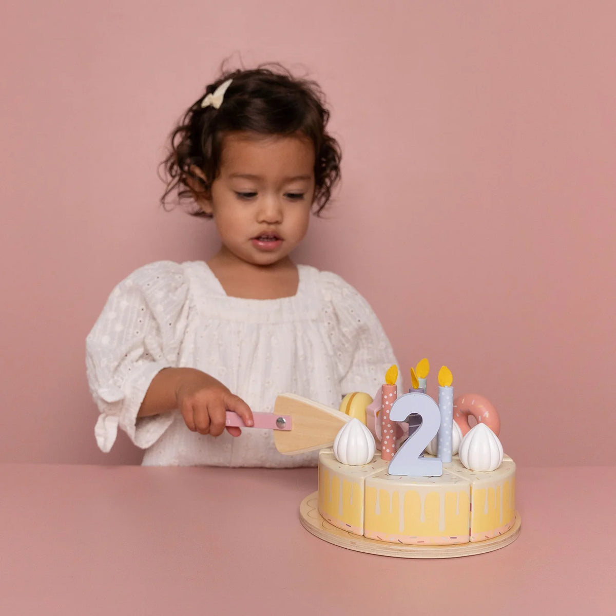 Little Dutch Wooden Birthday Cake – Pink