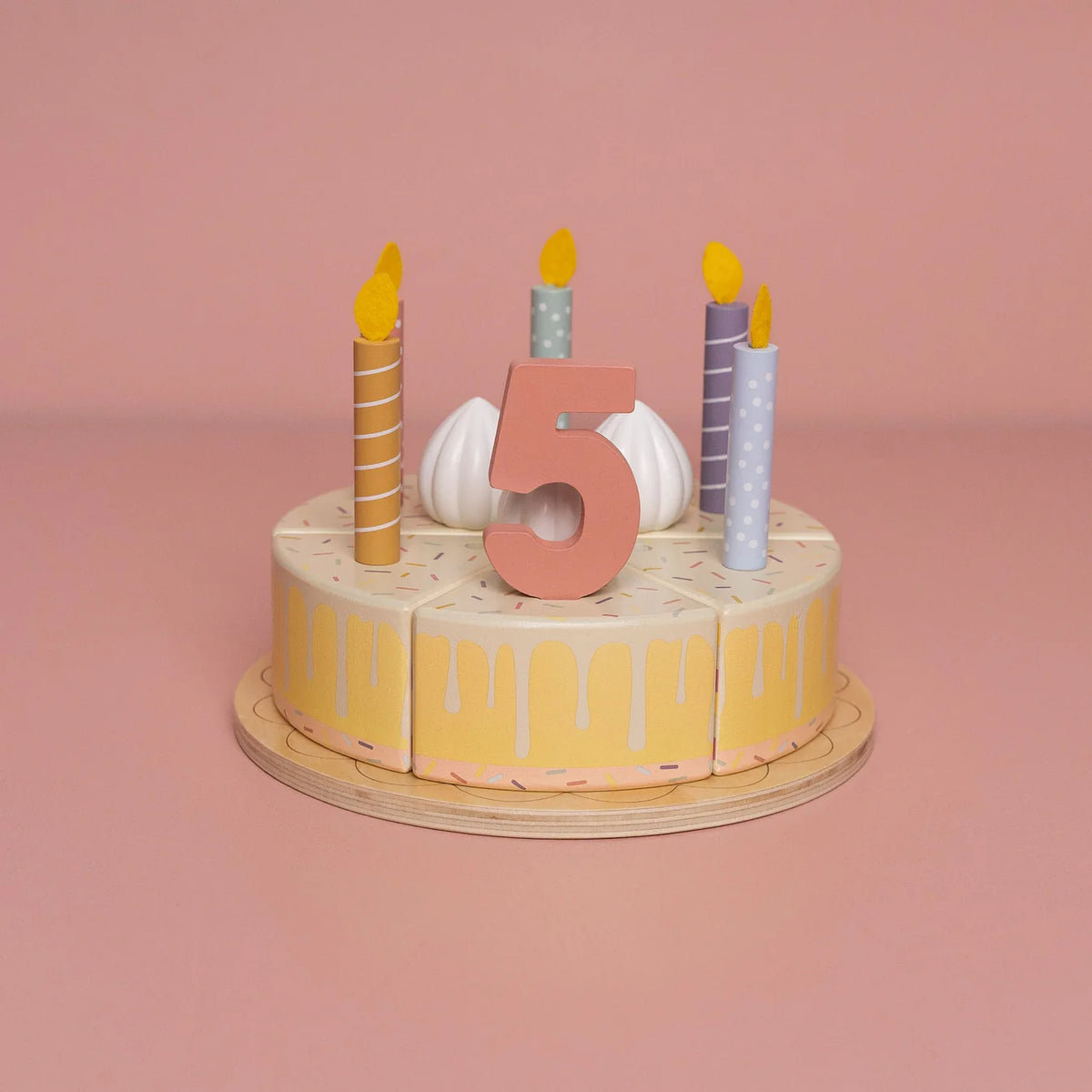Little Dutch Wooden Birthday Cake – Pink