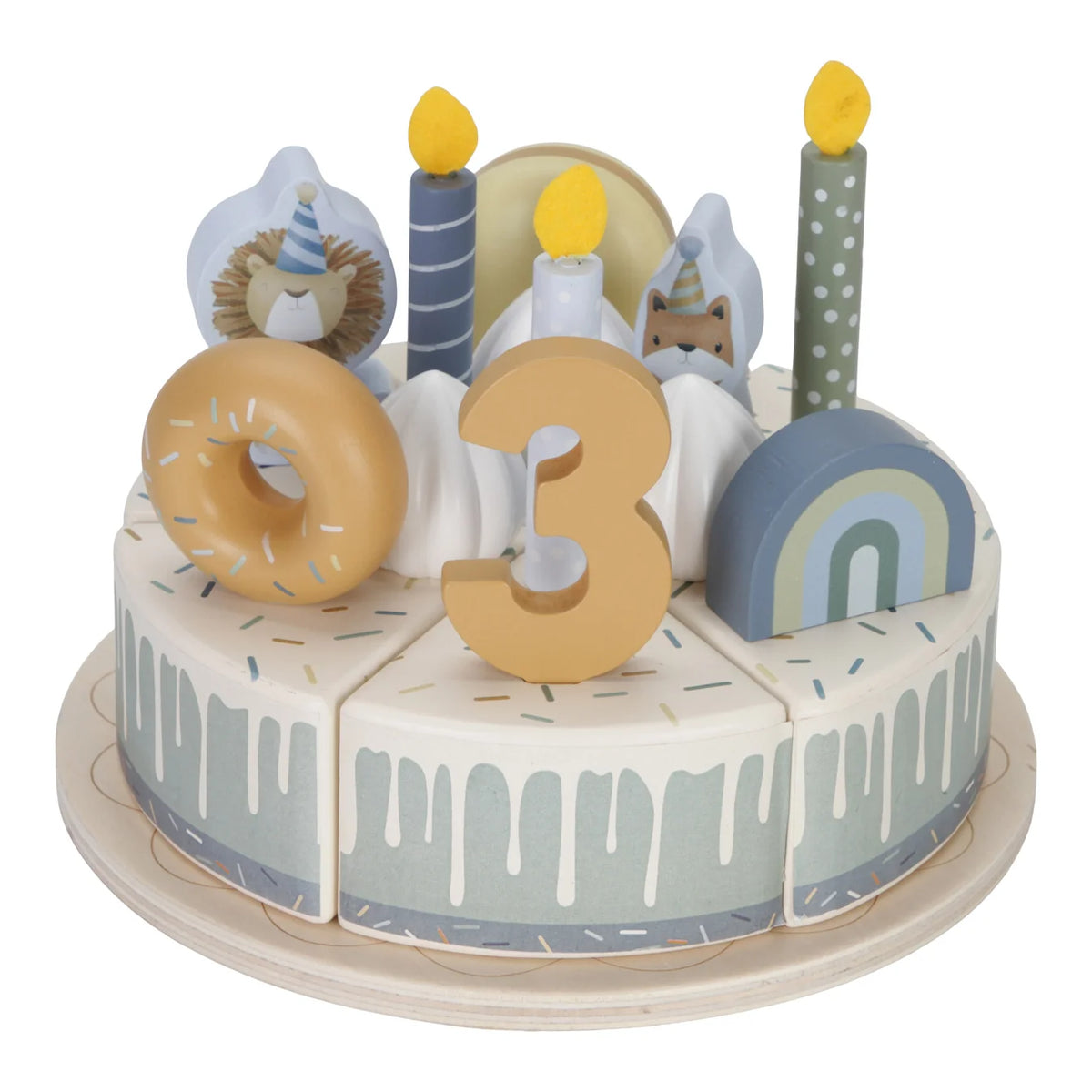 Little Dutch Wooden Birthday Cake – Blue