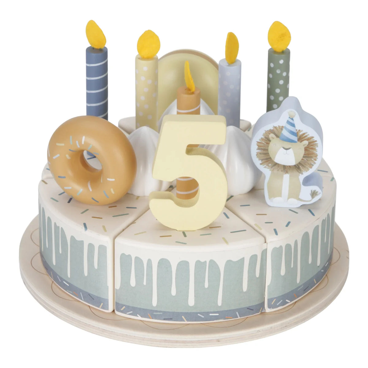 Little Dutch Wooden Birthday Cake – Blue