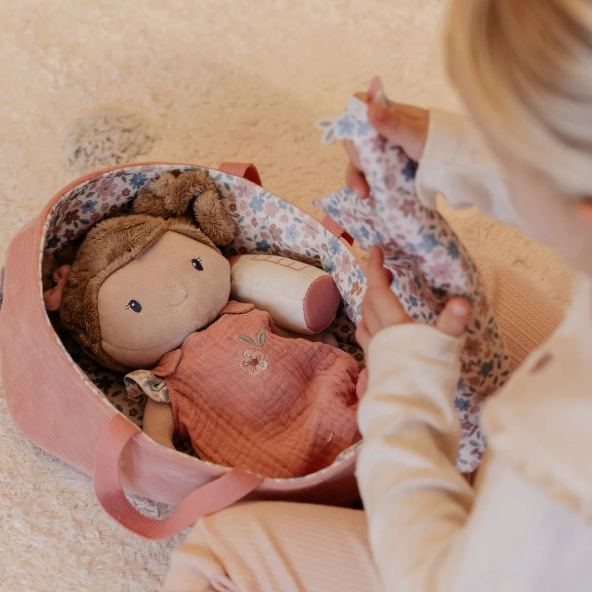 Little Dutch Baby Doll Rosa in Basket
