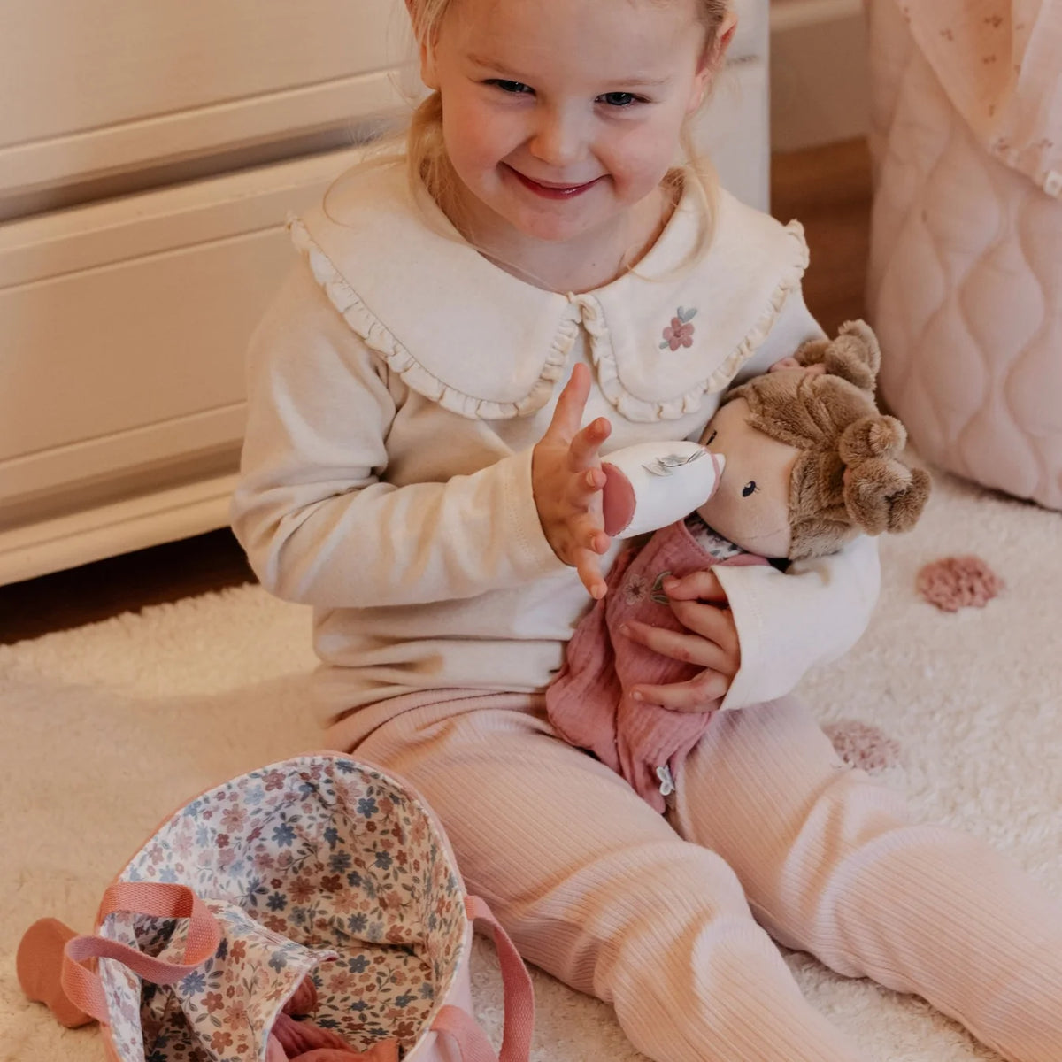 Little Dutch Baby Doll Rosa in Basket