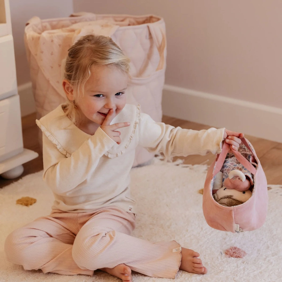 Little Dutch Baby Doll Rosa in Basket
