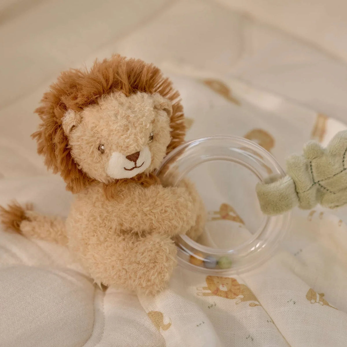 Little Dutch Lion Ring Rattle – Safari Friends