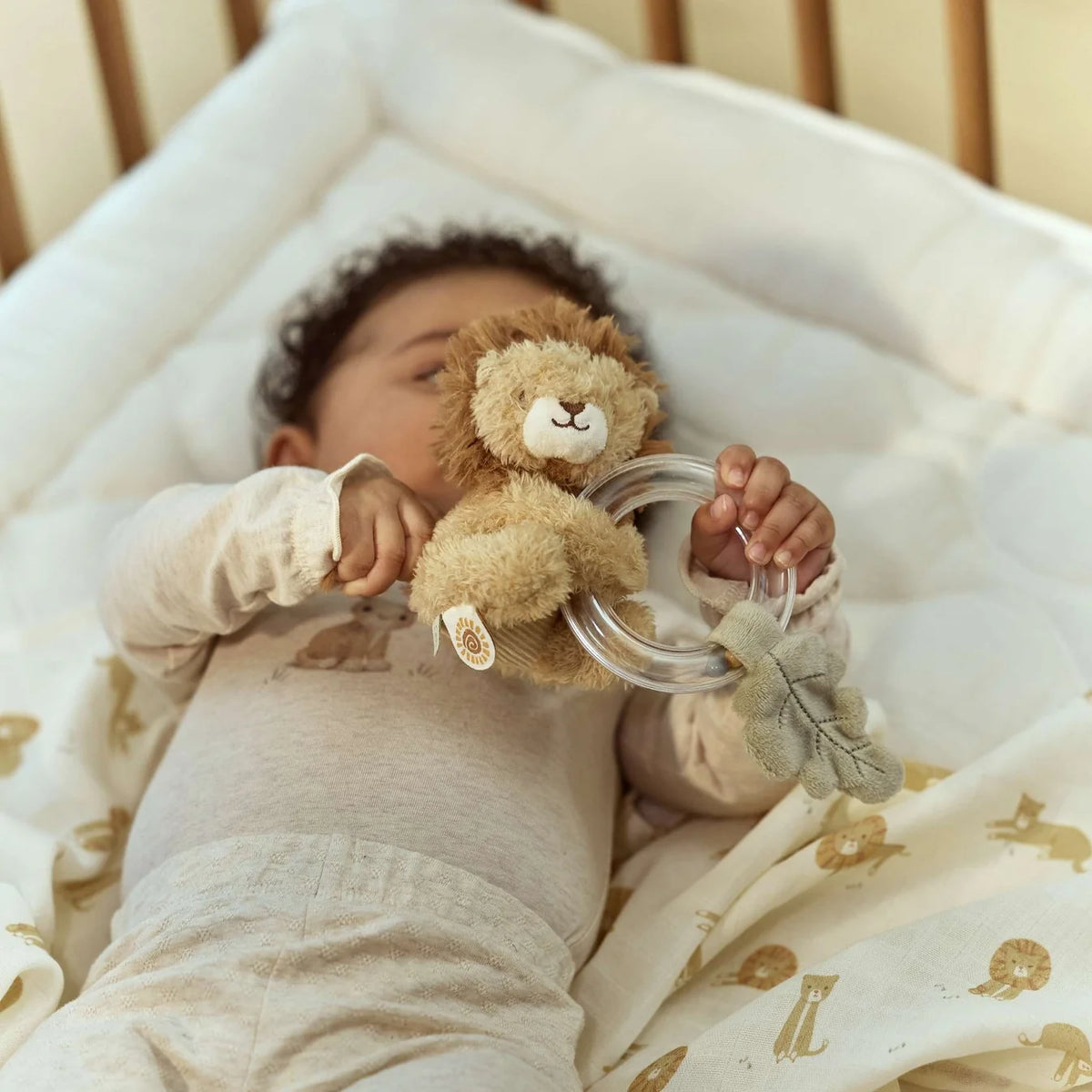 Little Dutch Lion Ring Rattle – Safari Friends