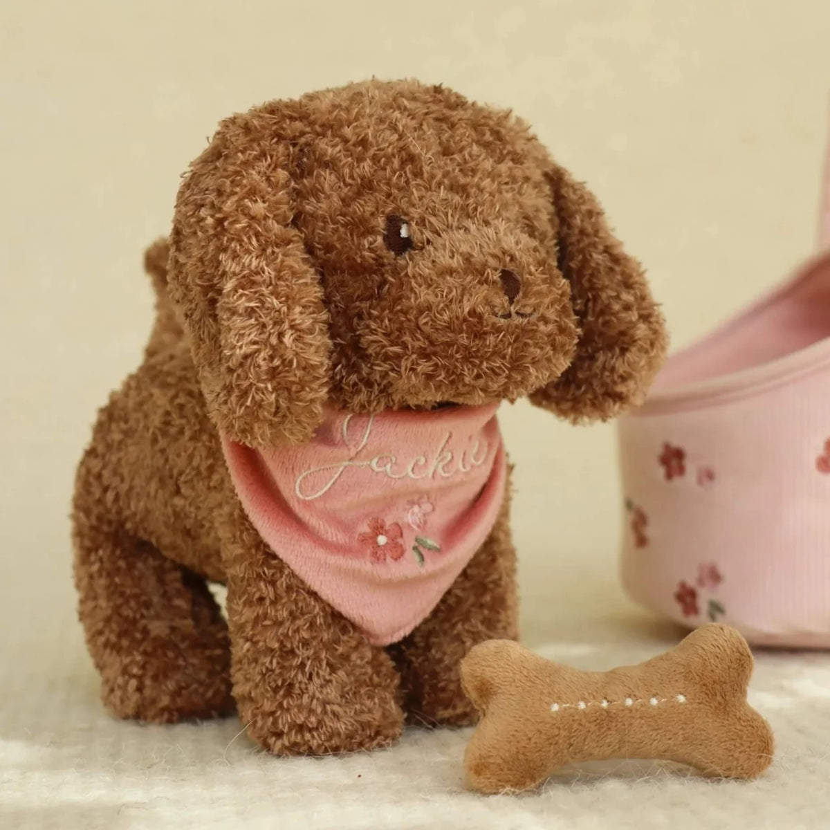 Little Dutch Plush Dog Jackie in Carry Bag