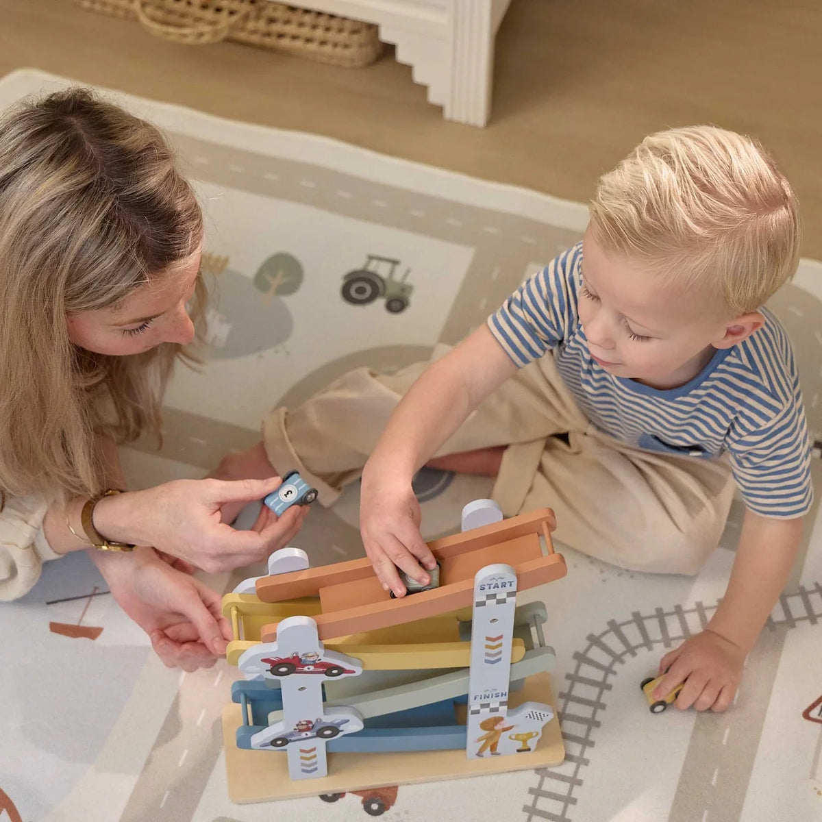 Little Dutch Wooden Ramp Racer – Blue