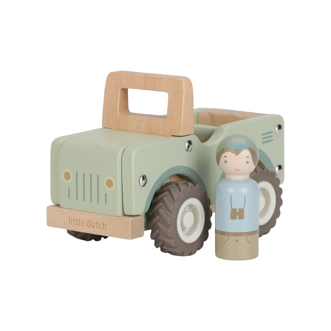 Little Dutch Wooden Safari Jeep with Peg Doll - Safari Friends
