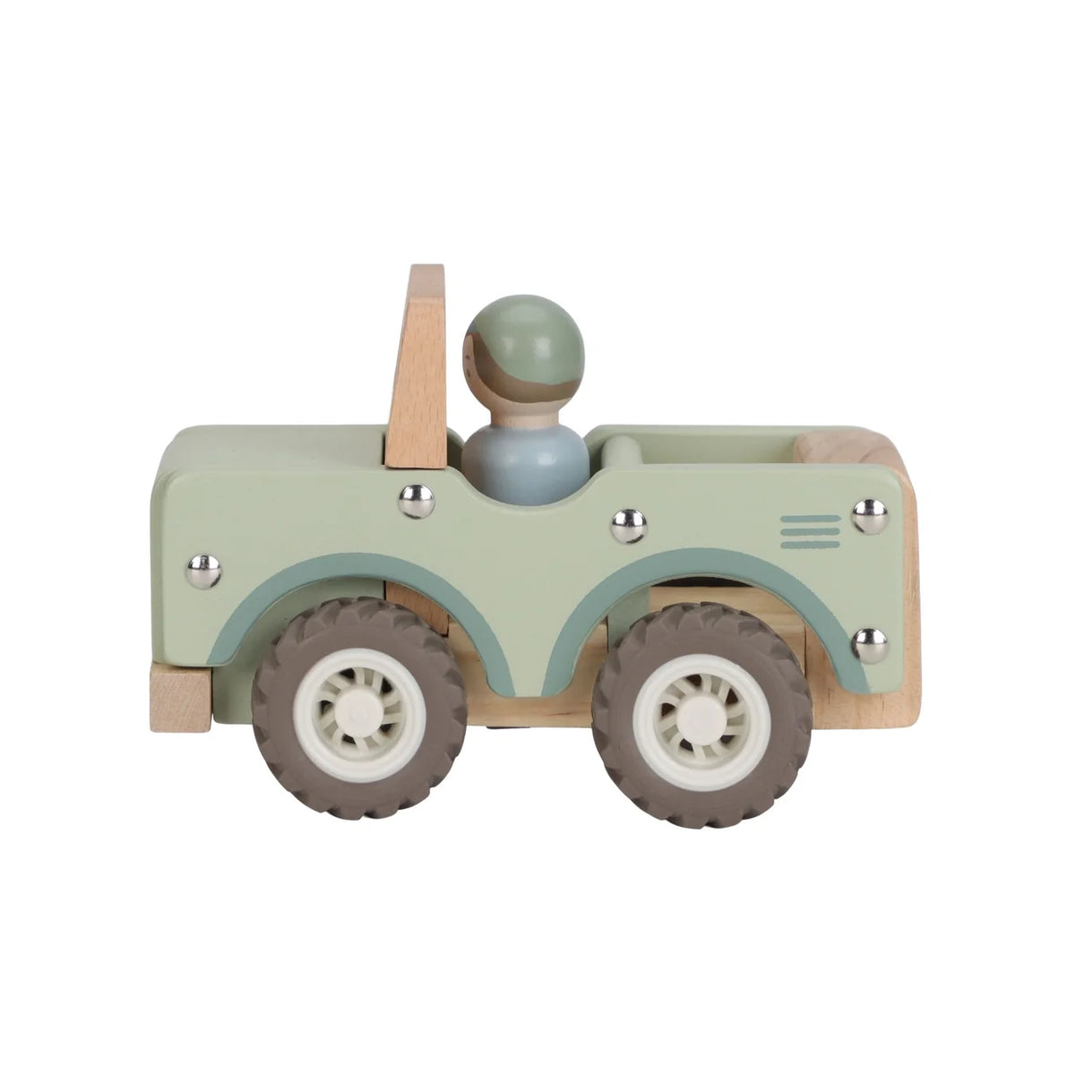 Little Dutch Wooden Safari Jeep with Peg Doll - Safari Friends