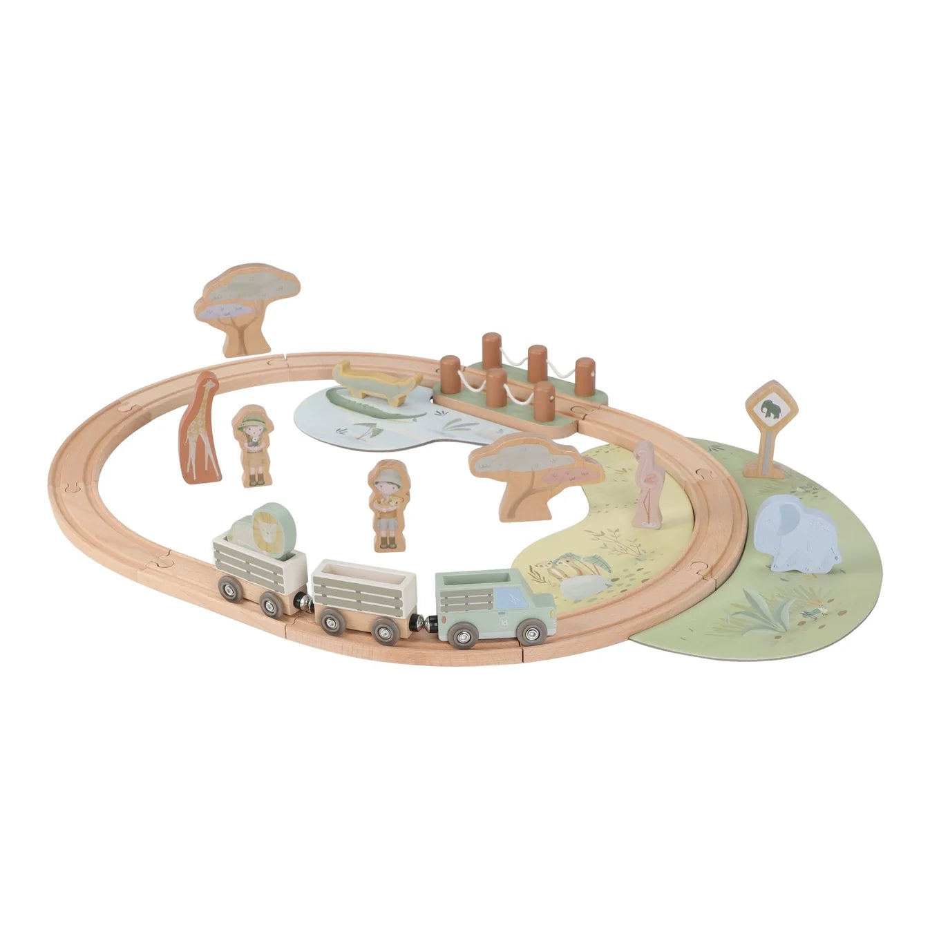 Little Dutch Wooden Train Set – Safari Friends