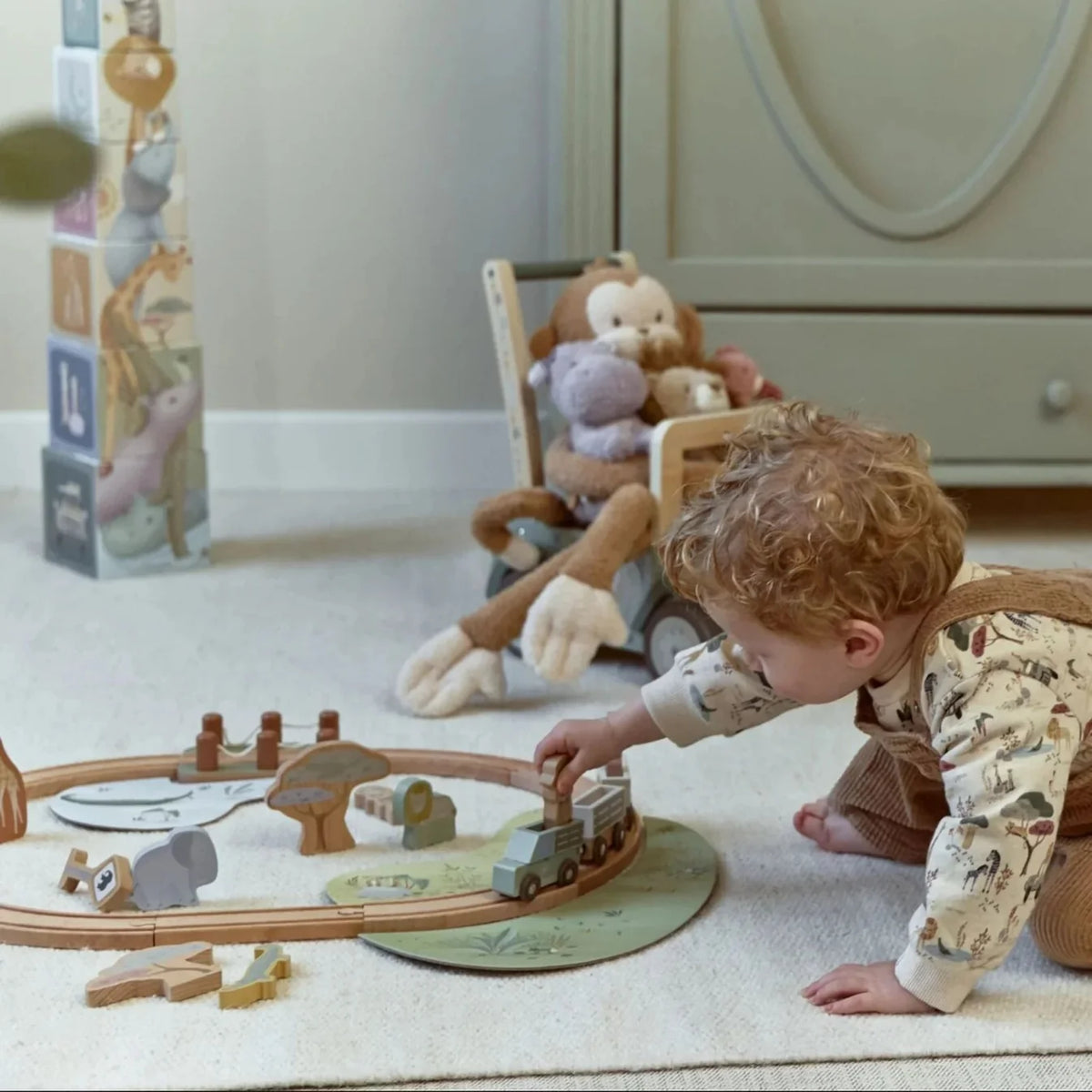 Little Dutch Wooden Train Set – Safari Friends