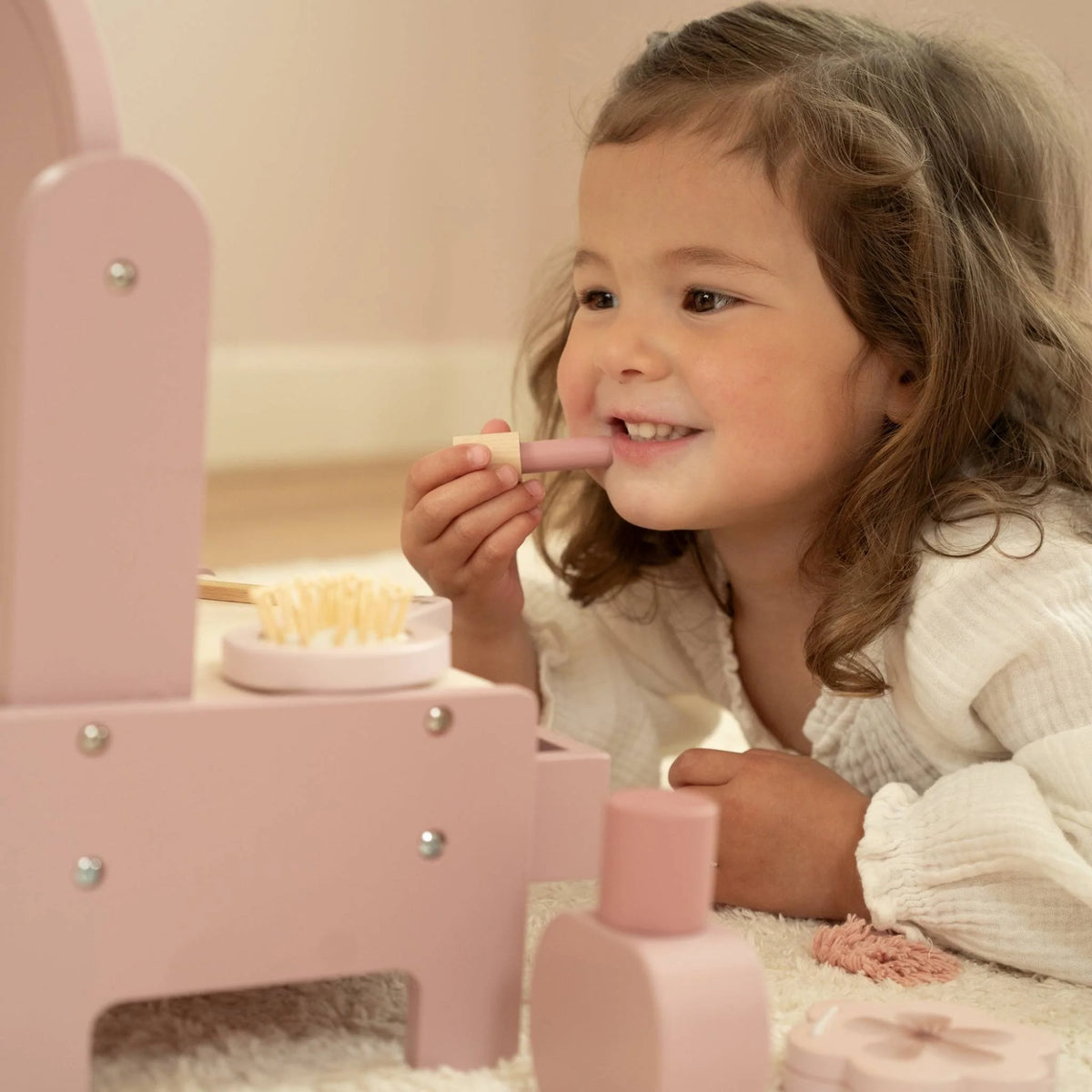 Little Dutch Wooden Vanity Table – Pink
