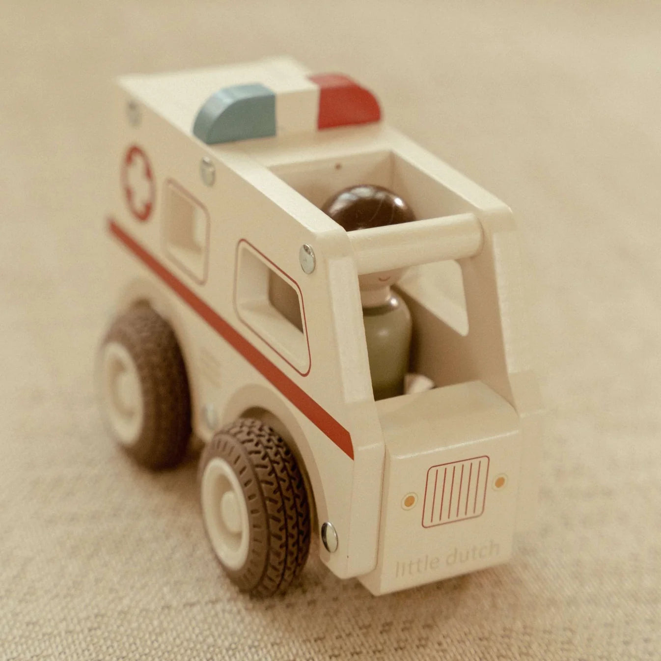 Little Dutch Wooden Ambulance with Peg Doll