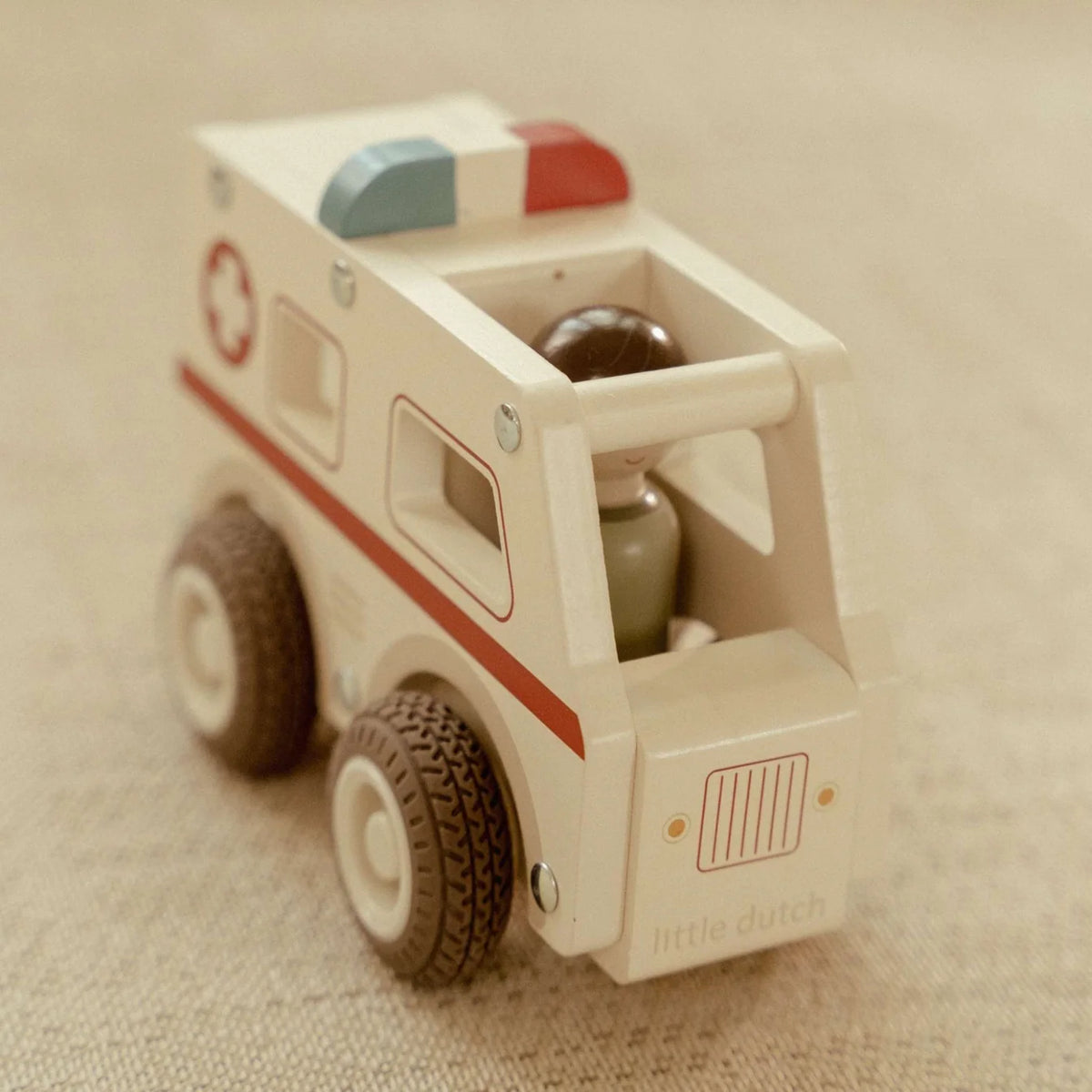 Little Dutch Wooden Ambulance with Peg Doll