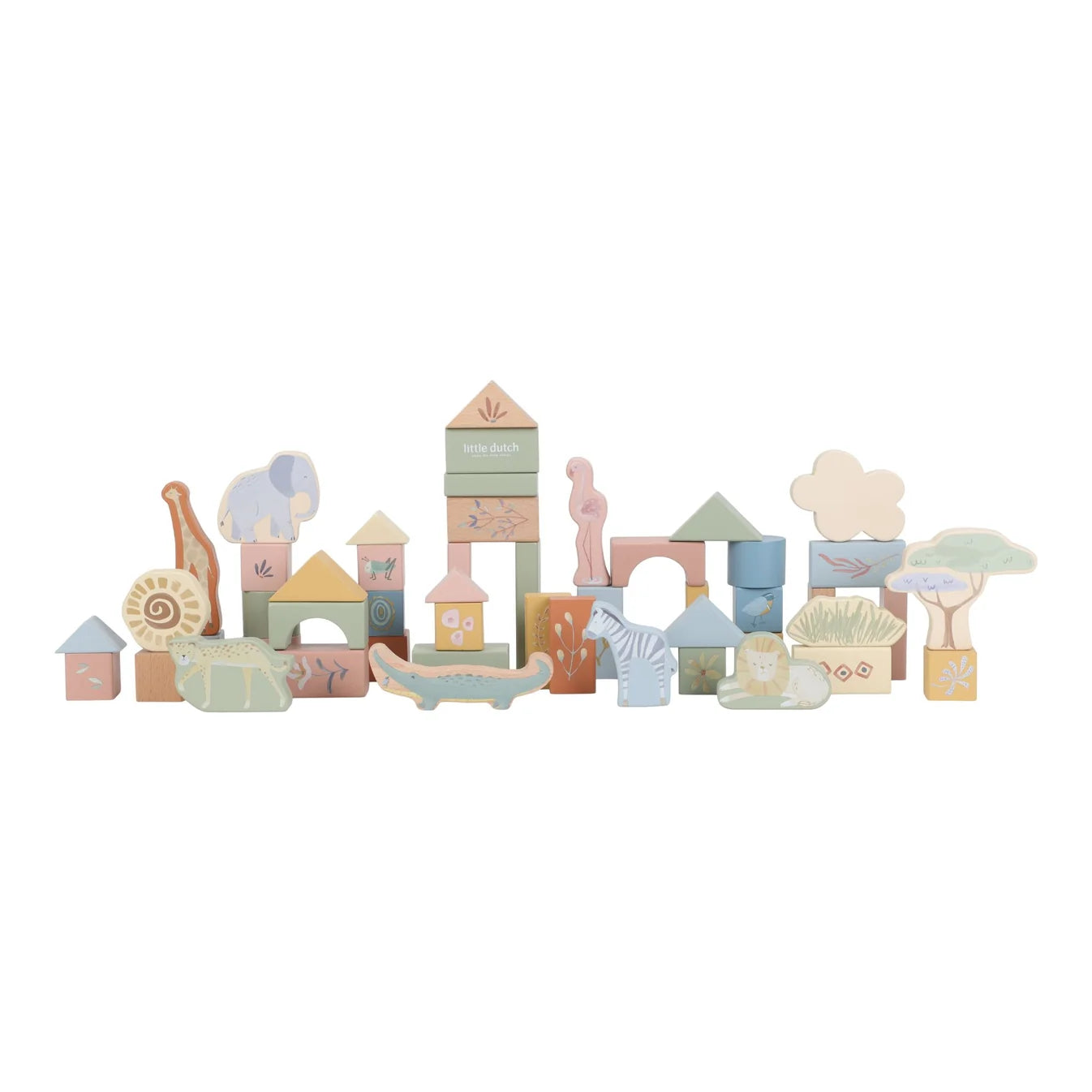 Little Dutch Wooden Building Blocks – Safari Friends