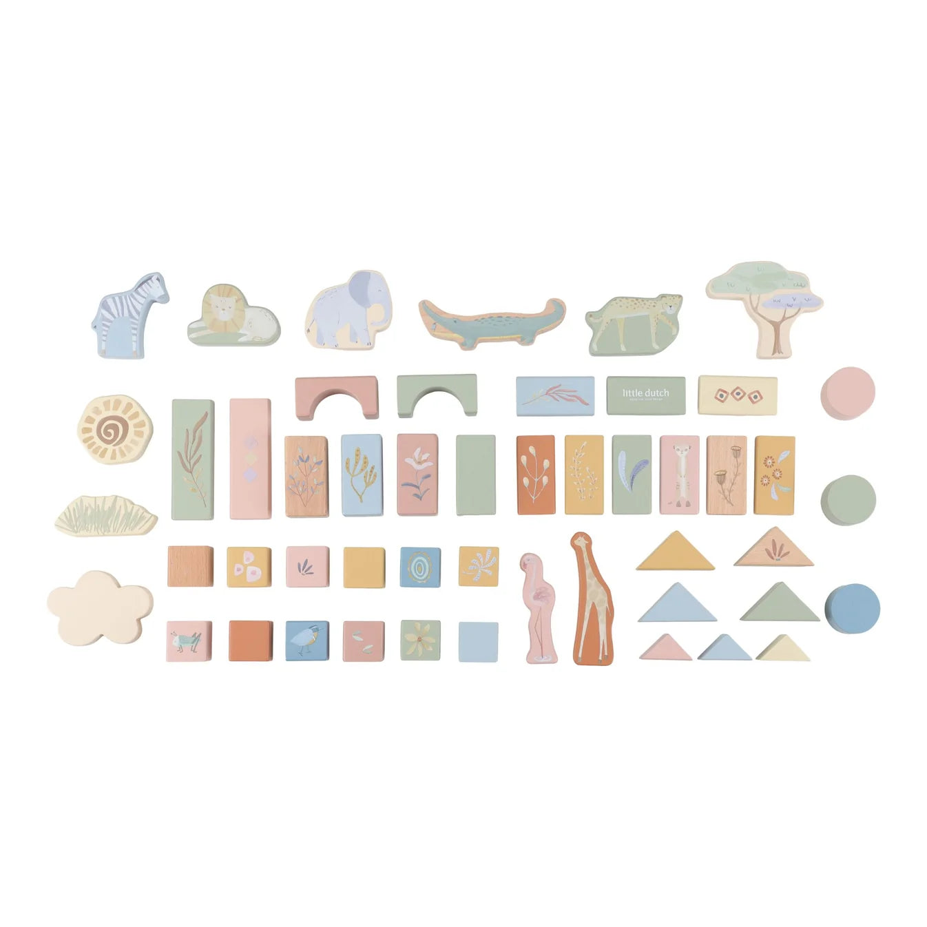 Little Dutch Wooden Building Blocks – Safari Friends