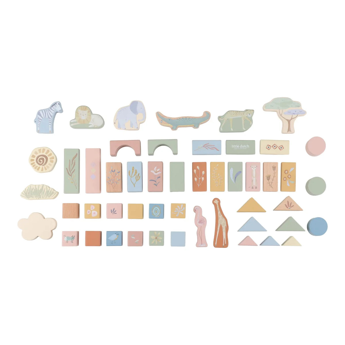 Little Dutch Wooden Building Blocks – Safari Friends