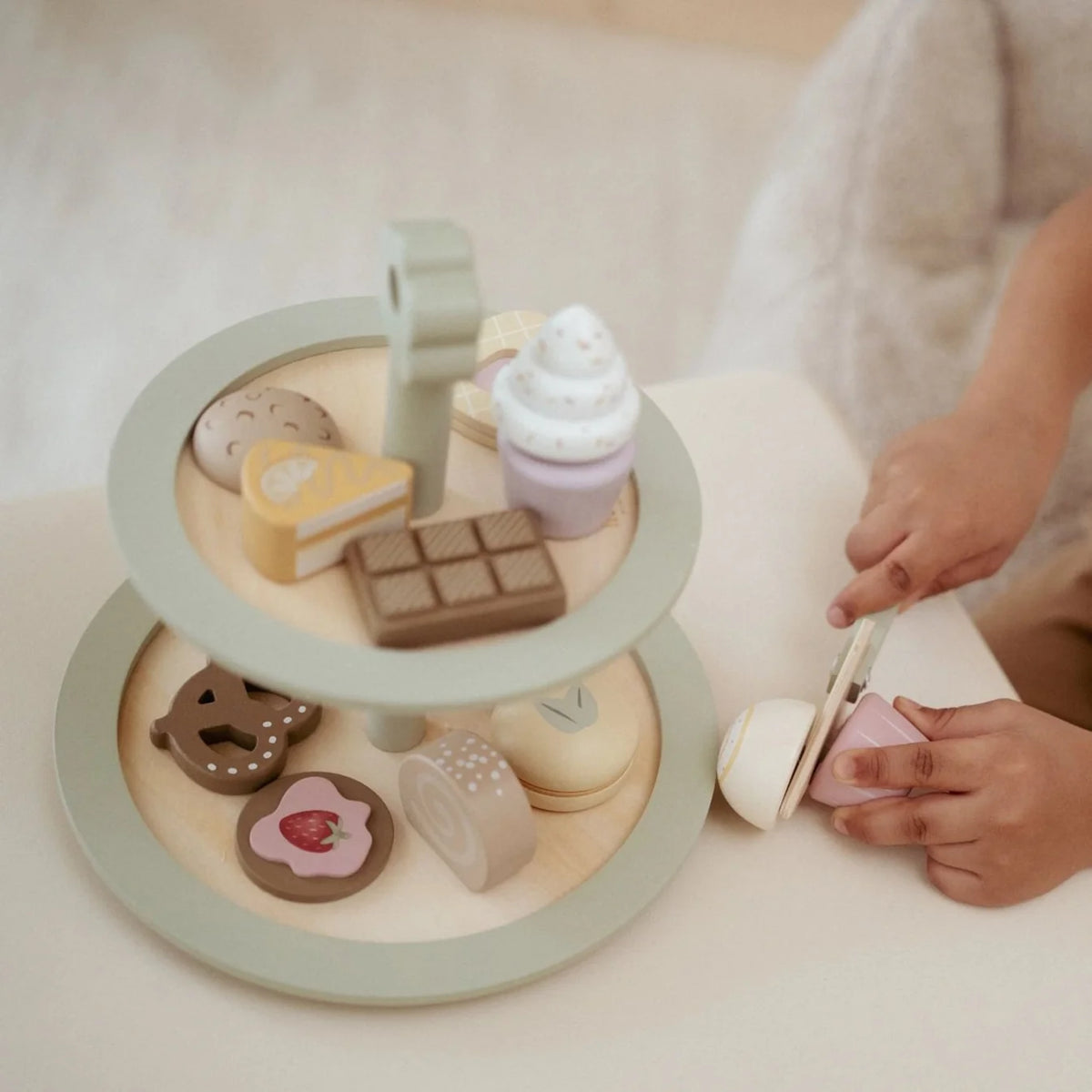 Little Dutch Wooden Cake Stand & Treats