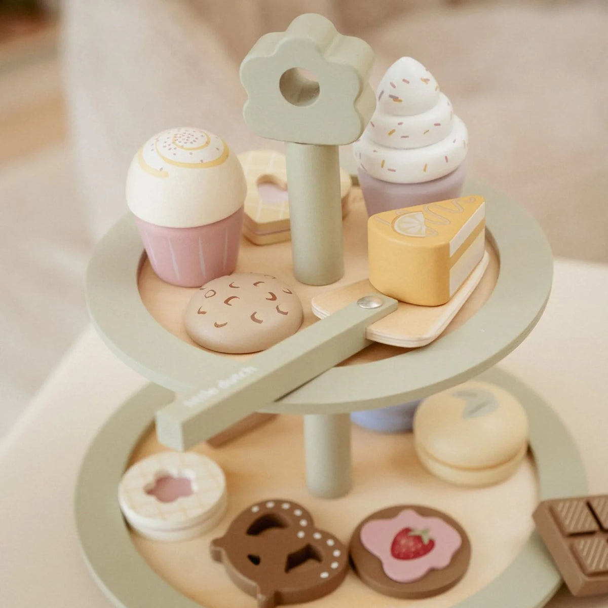 Little Dutch Wooden Cake Stand & Treats