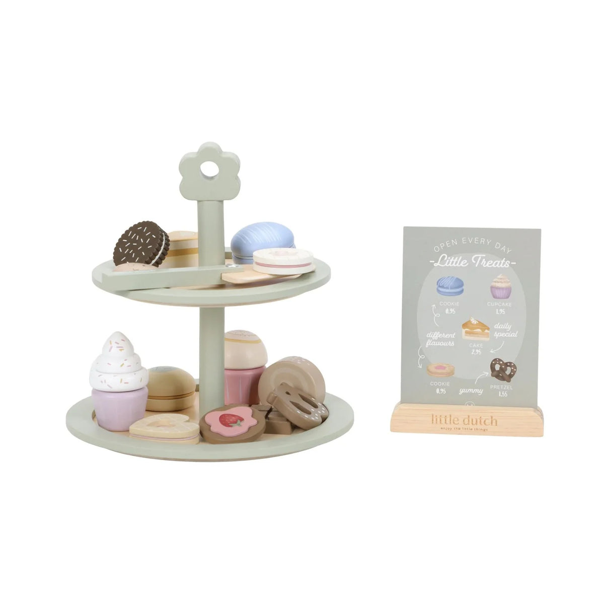 Little Dutch Wooden Cake Stand & Treats