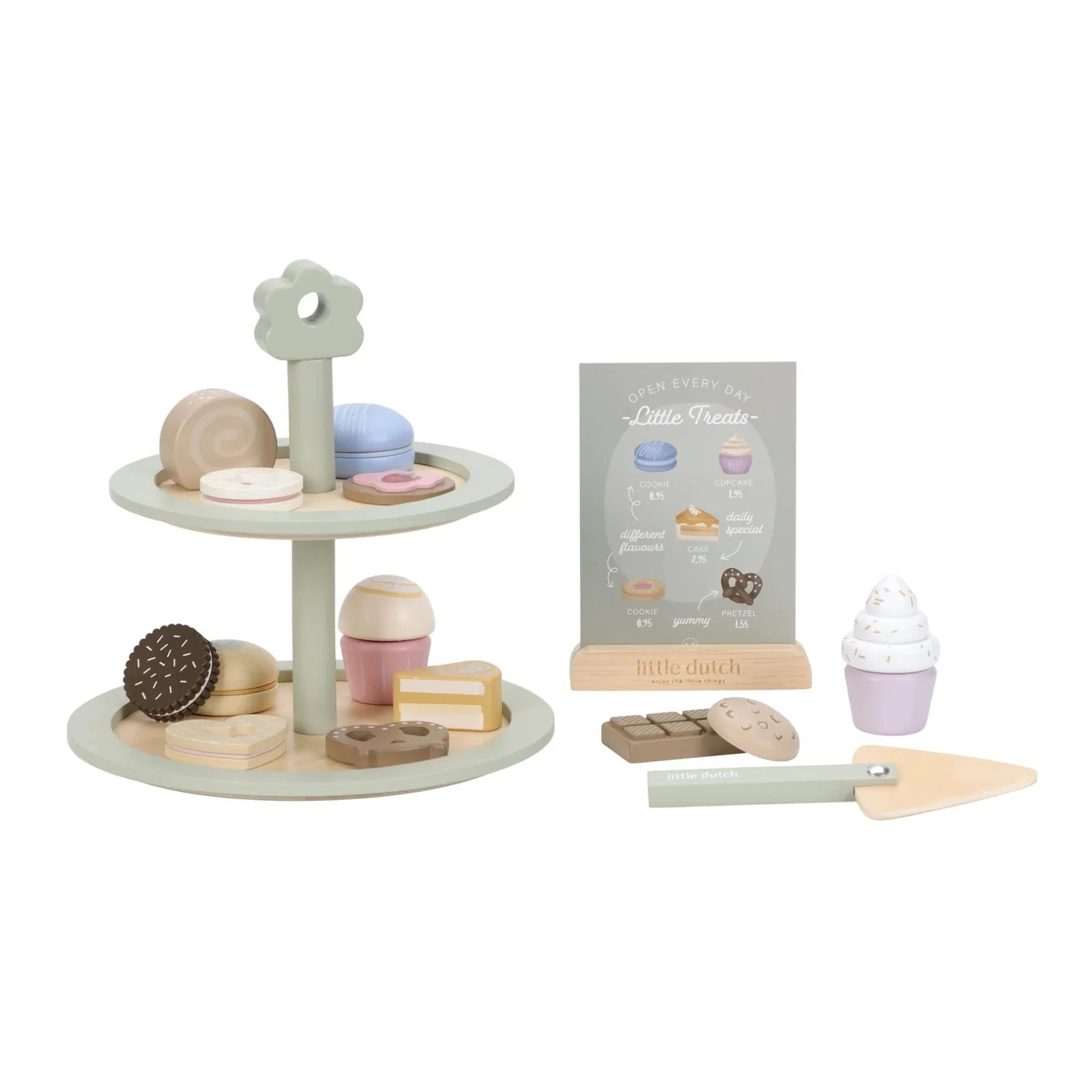 Little Dutch Wooden Cake Stand & Treats