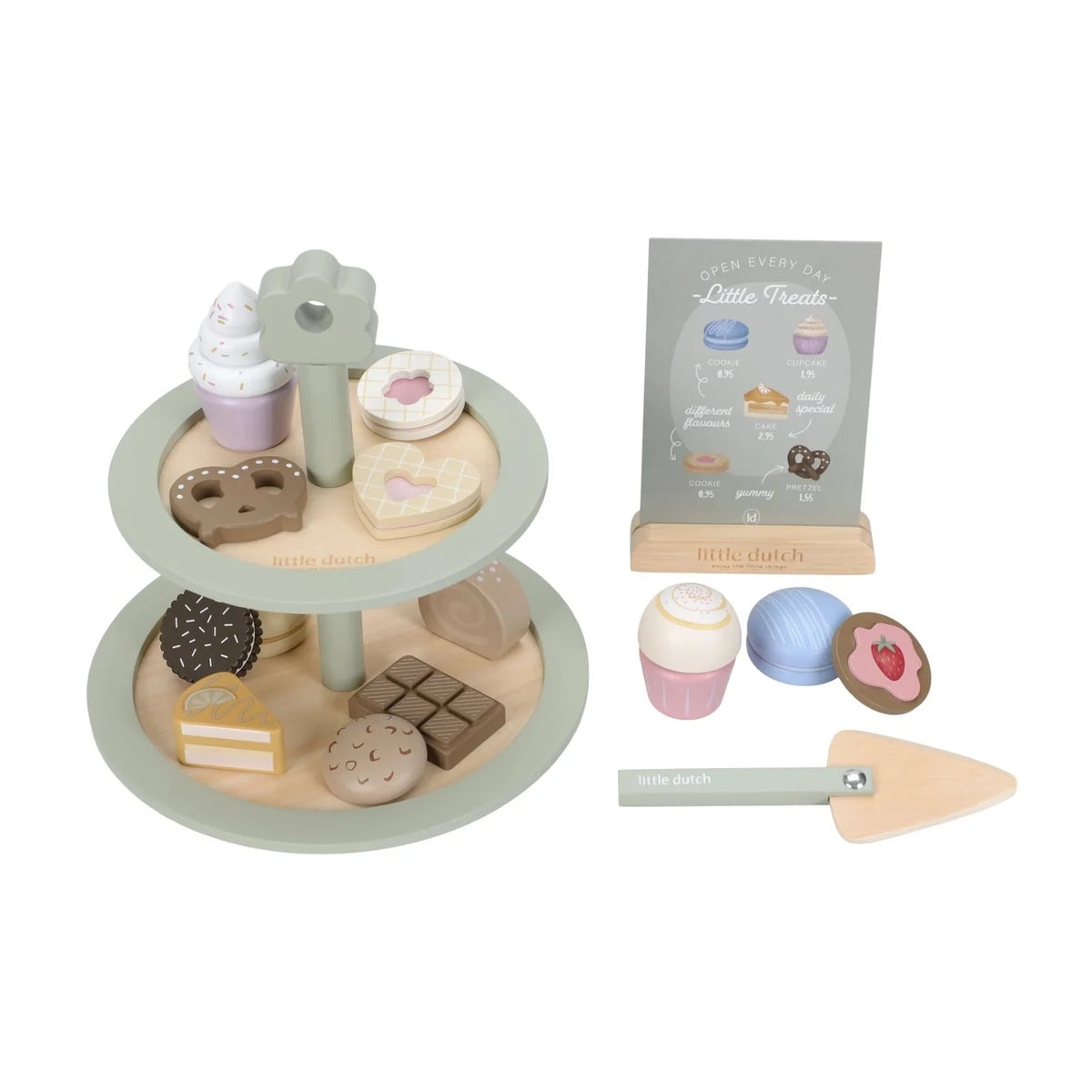 Little Dutch Wooden Cake Stand & Treats