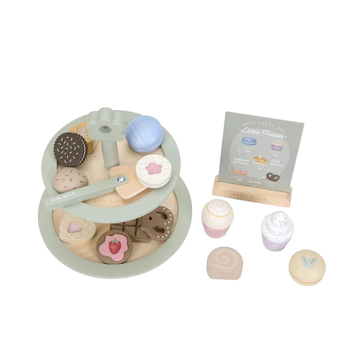 Little Dutch Wooden Cake Stand & Treats
