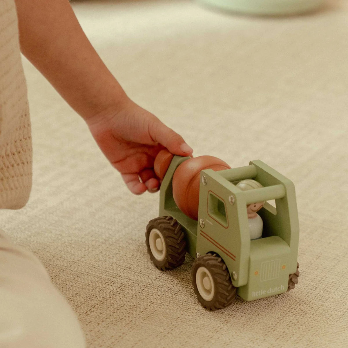 Little Dutch Wooden Cement Truck with Peg Doll