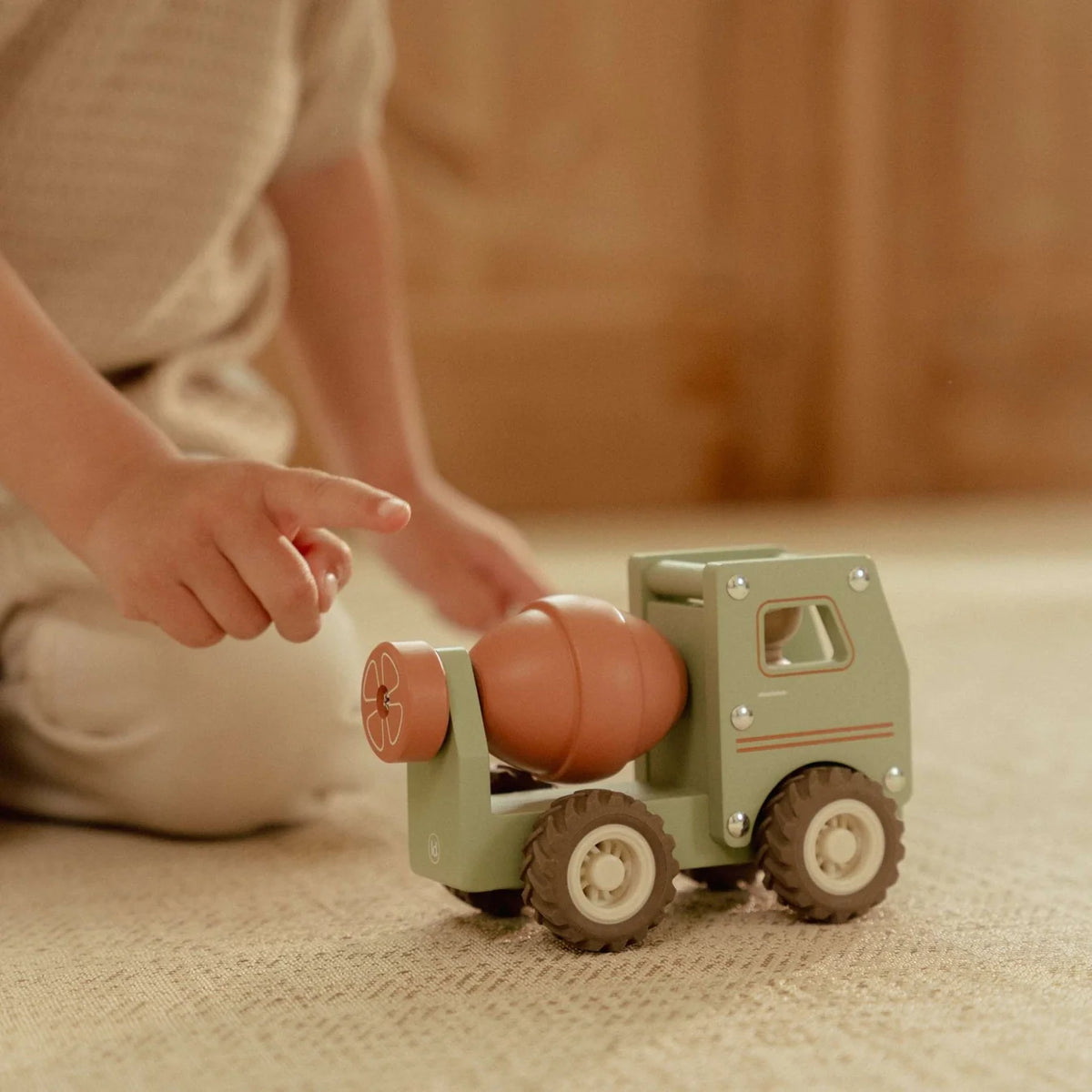 Little Dutch Wooden Cement Truck with Peg Doll