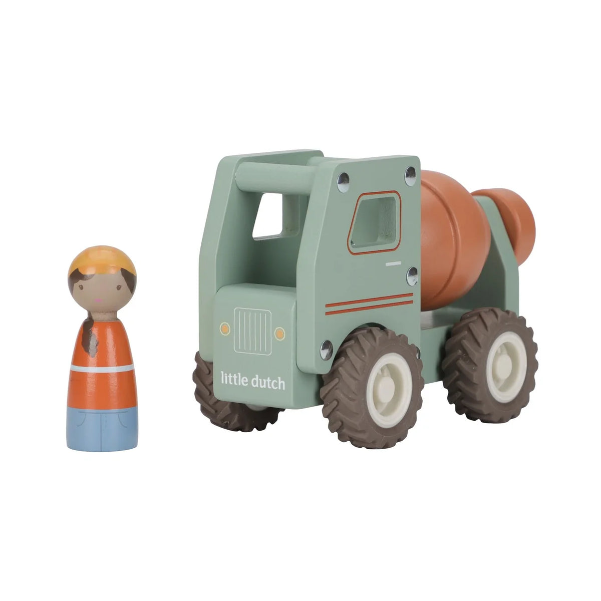 Little Dutch Wooden Cement Truck with Peg Doll