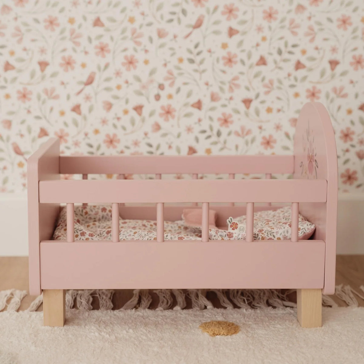 Wooden Doll Bed Fsc With Textiles