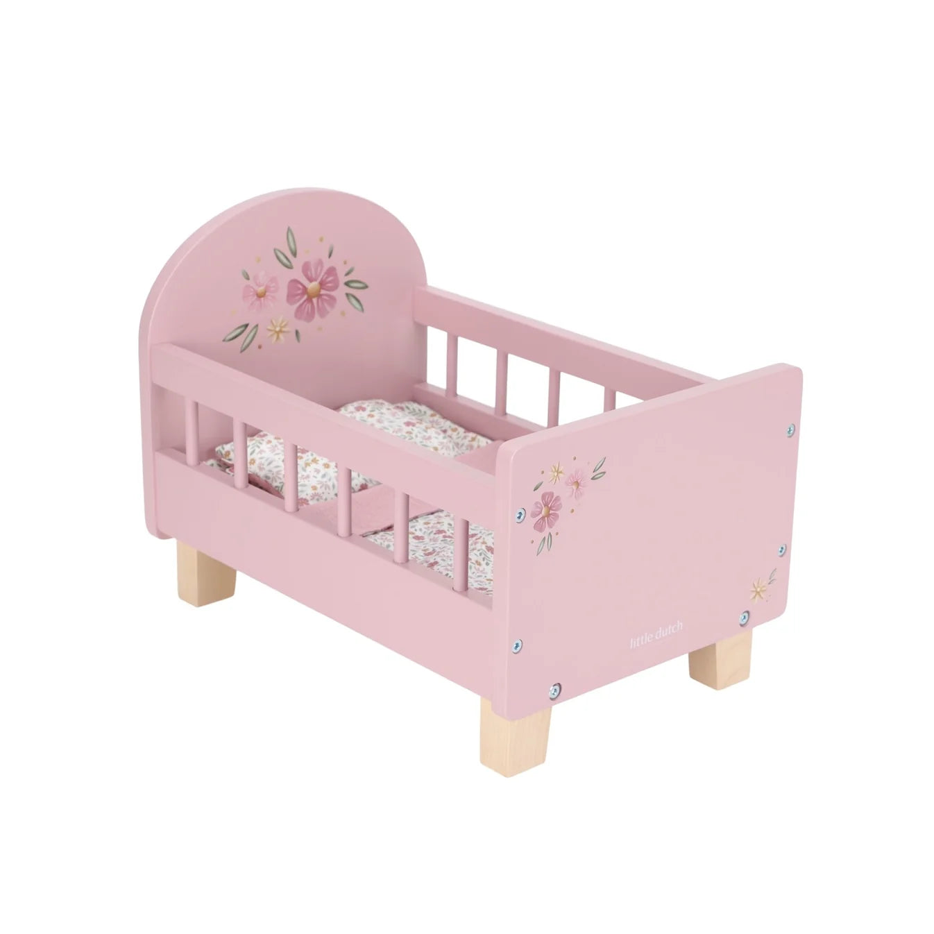 Wooden Doll Bed Fsc With Textiles