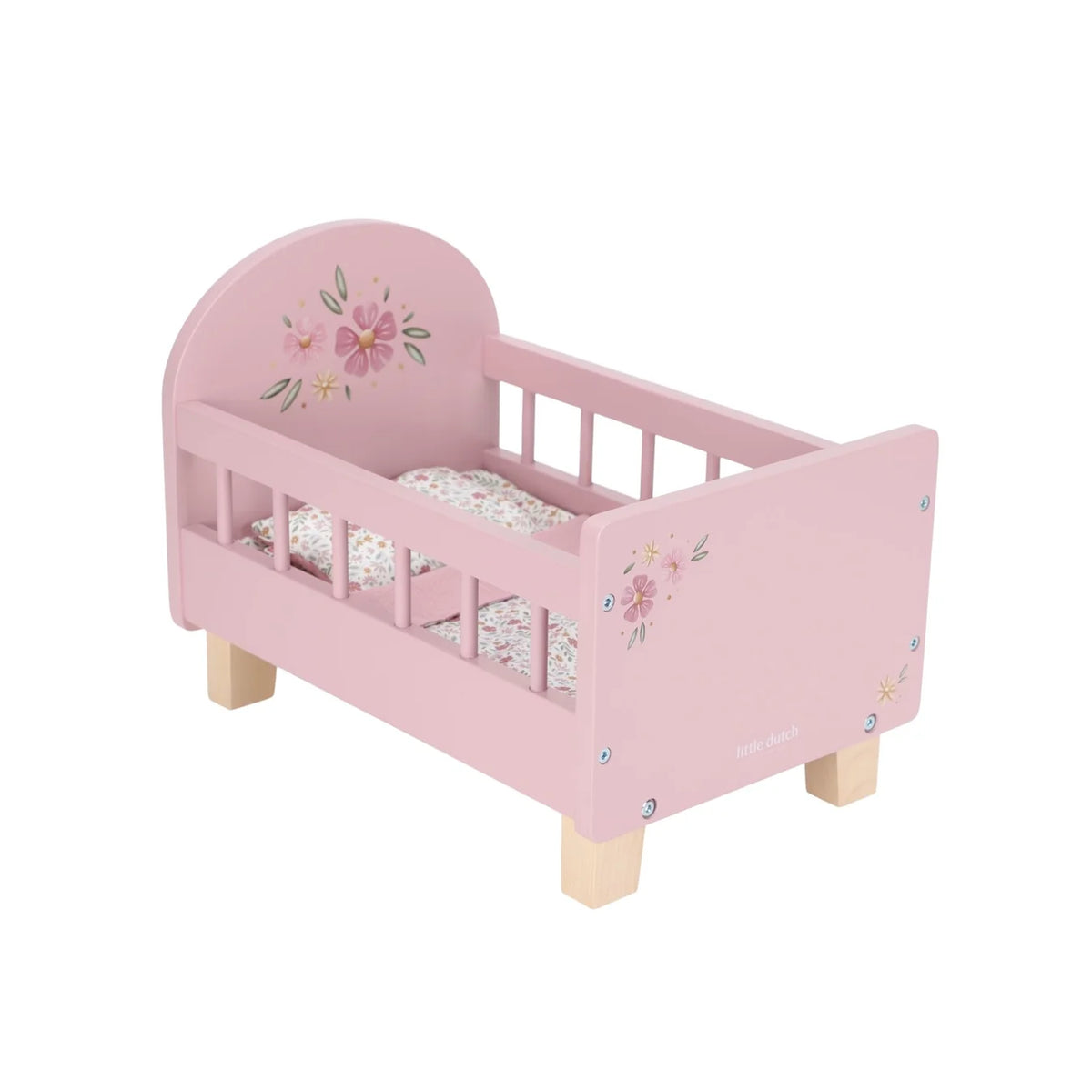 Wooden Doll Bed Fsc With Textiles