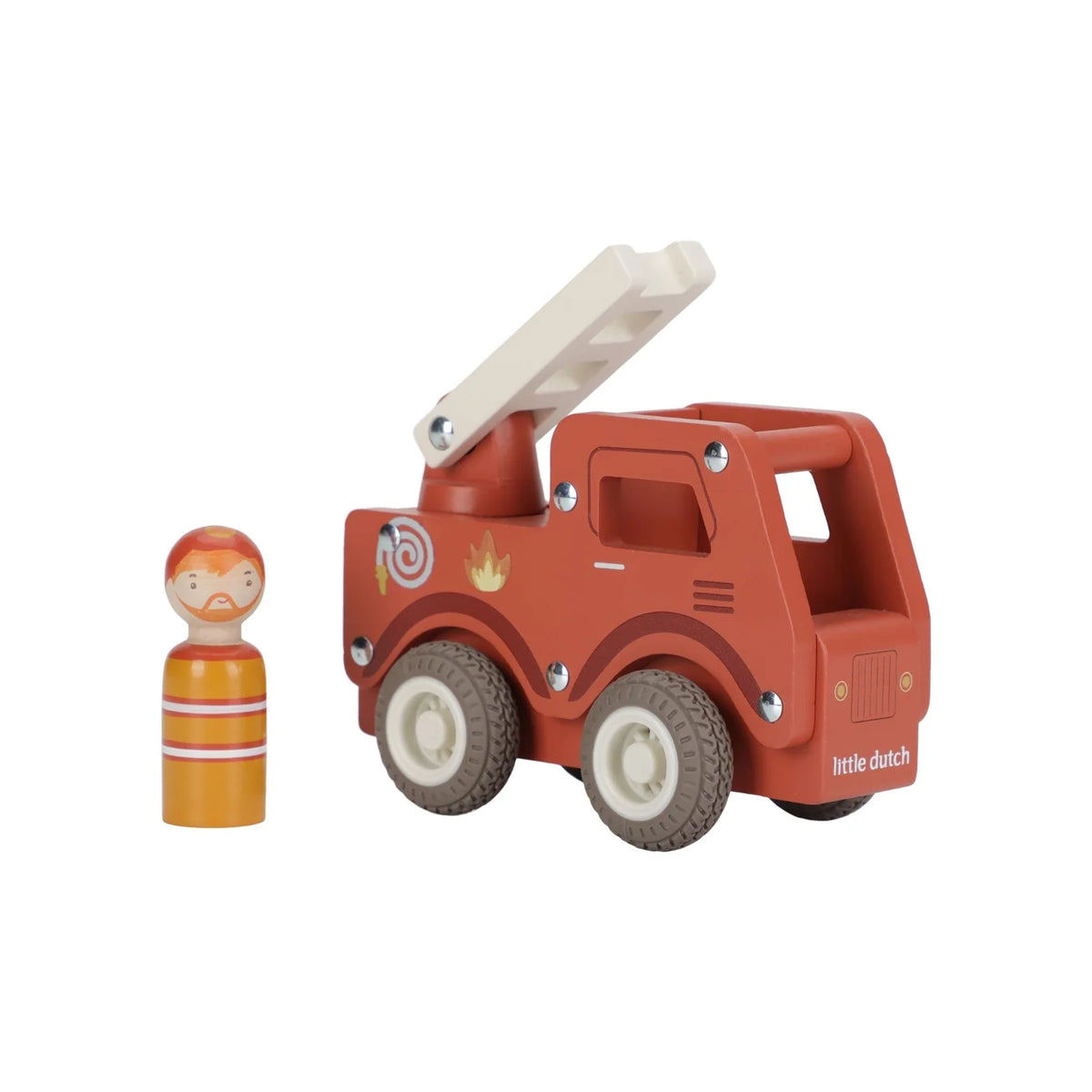 Little Dutch Wooden Fire Truck with Peg Doll