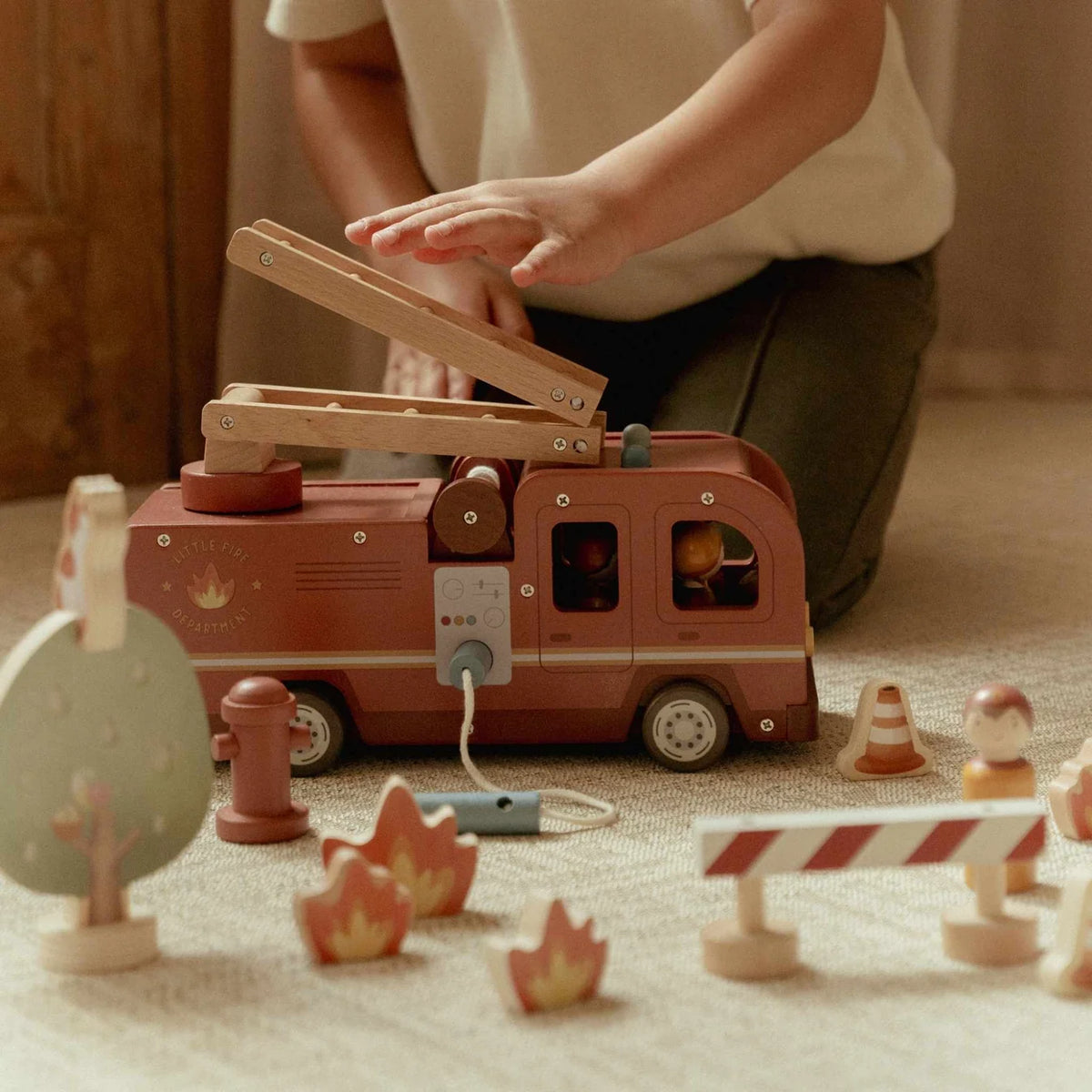 Little Dutch Wooden Fire Truck