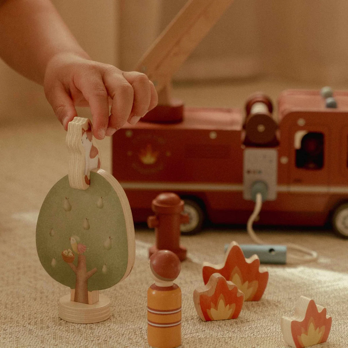 Little Dutch Wooden Fire Truck