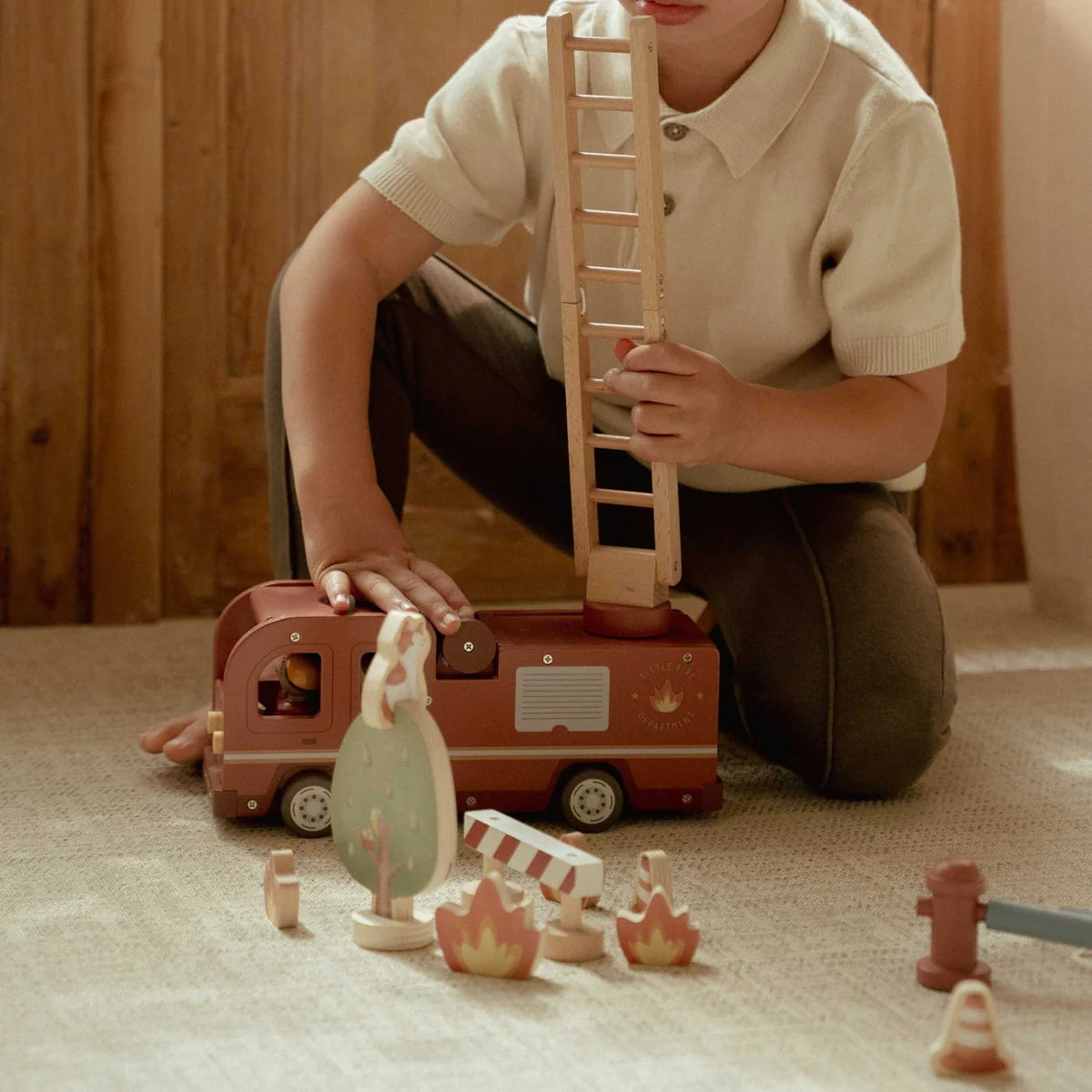 Little Dutch Wooden Fire Truck