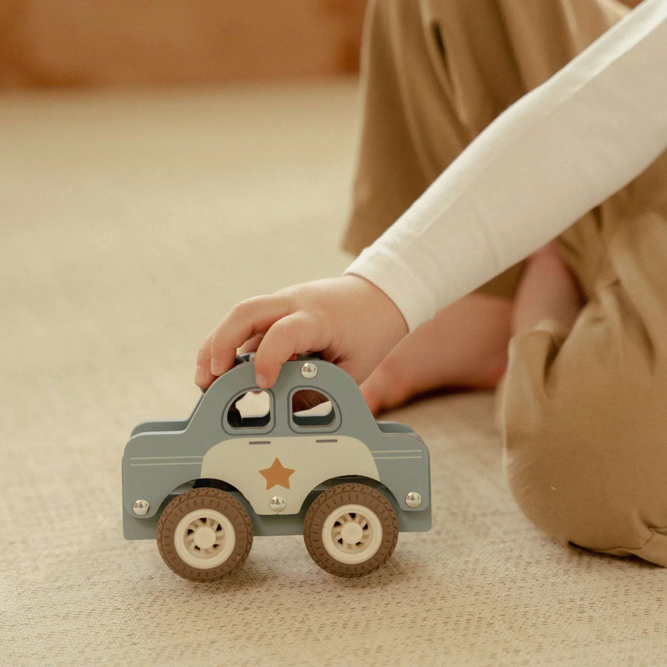 Little Dutch Wooden Police Car with Peg Doll