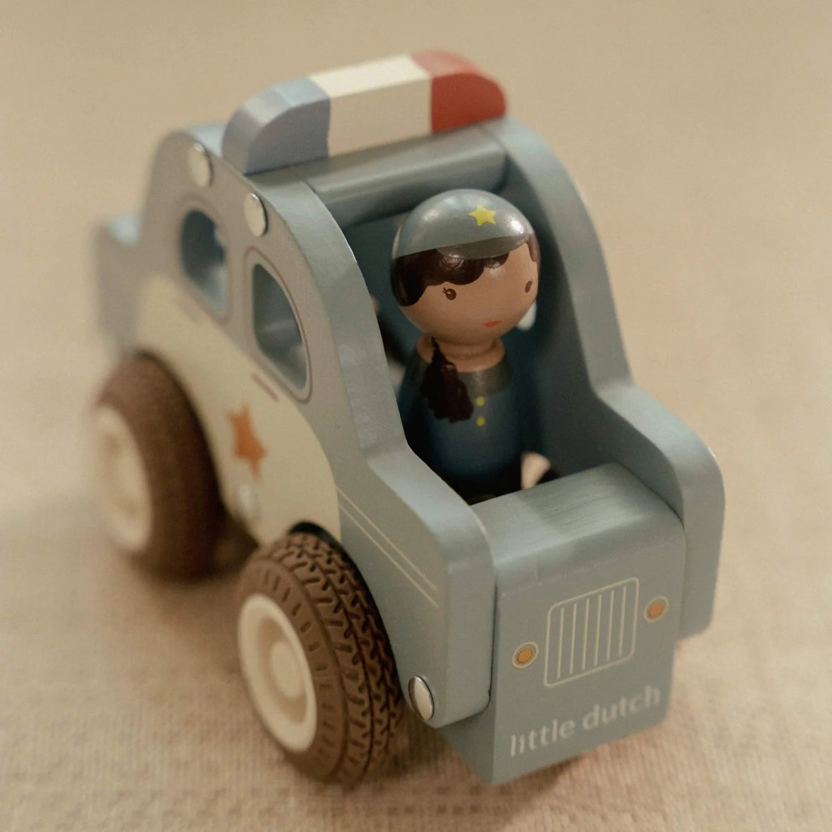 Little Dutch Wooden Police Car with Peg Doll