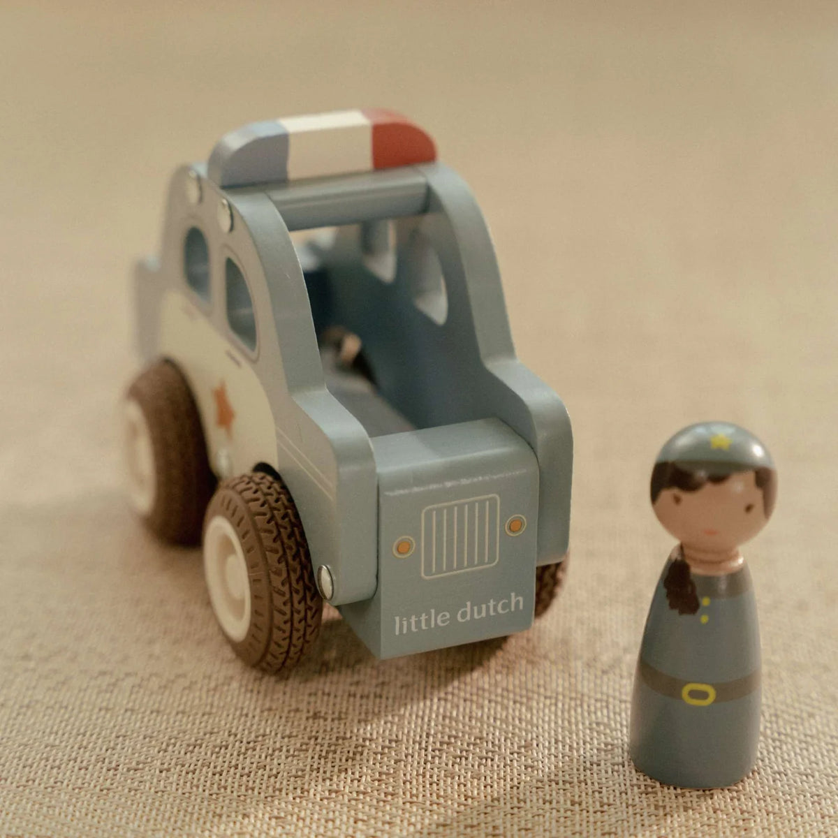 Little Dutch Wooden Police Car with Peg Doll