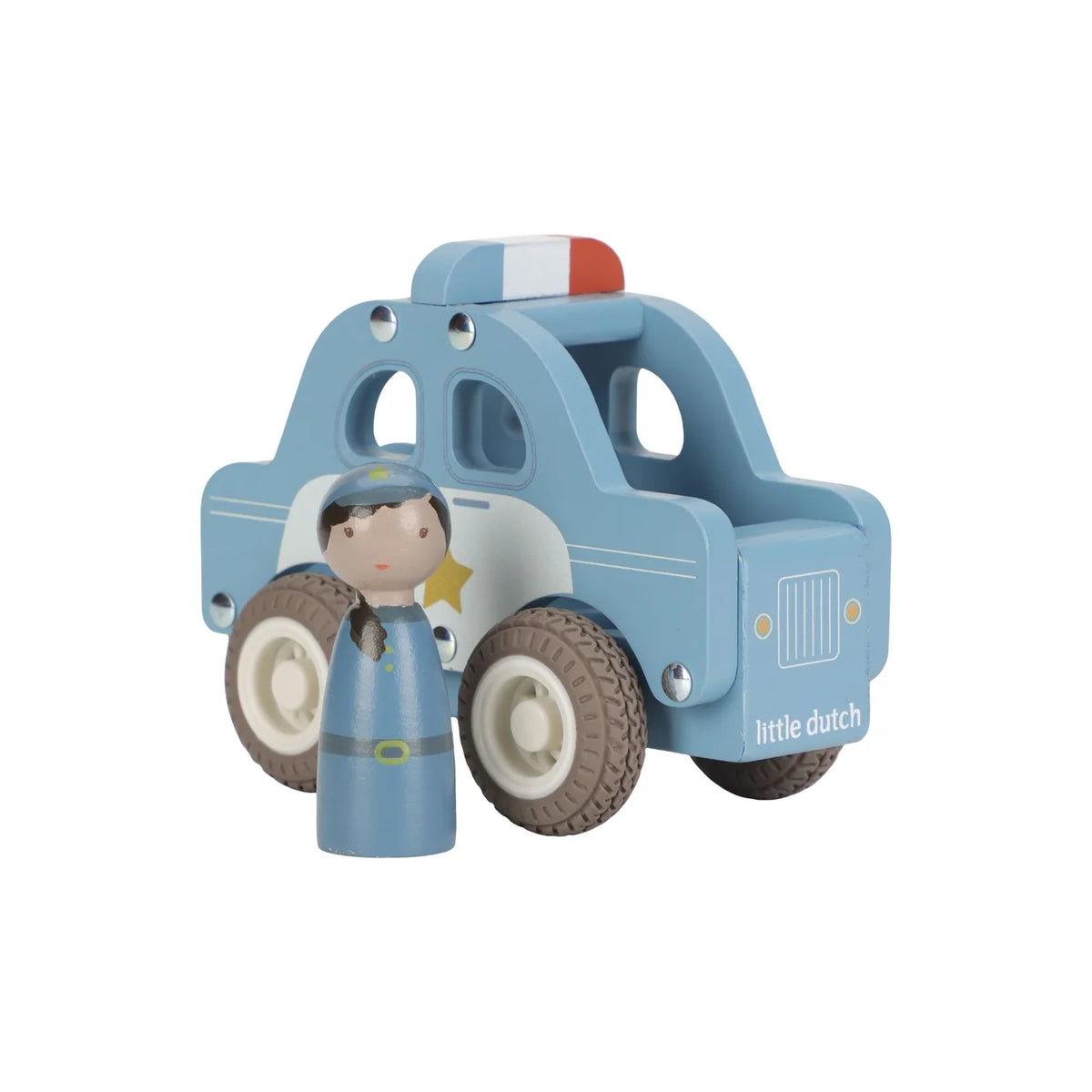 Little Dutch Wooden Police Car with Peg Doll