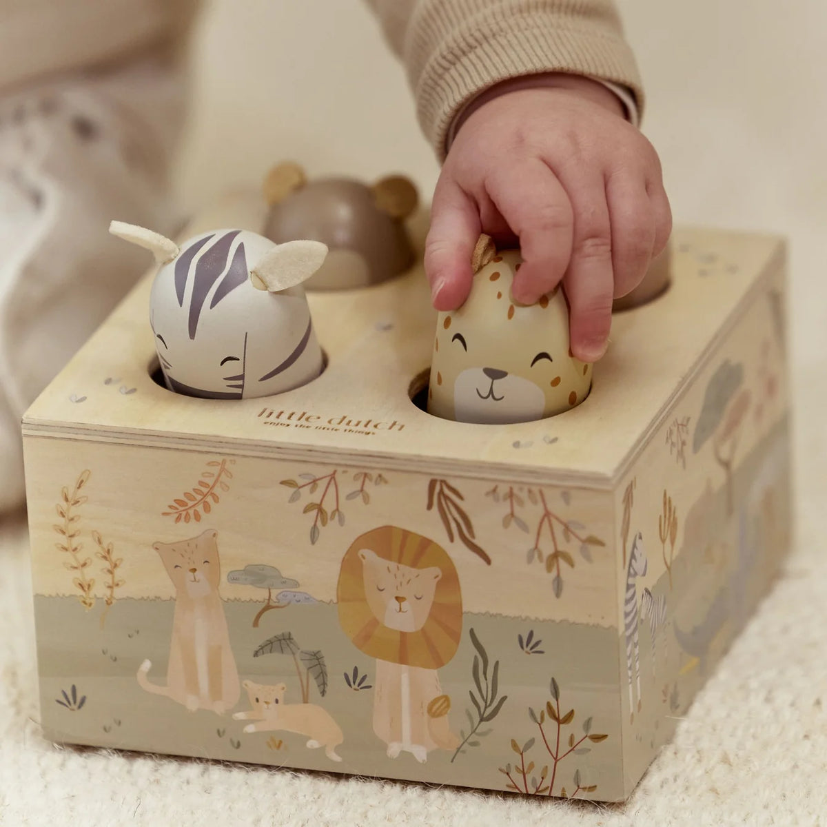 Little Dutch Wooden Pop-Up Toy – Safari Friends